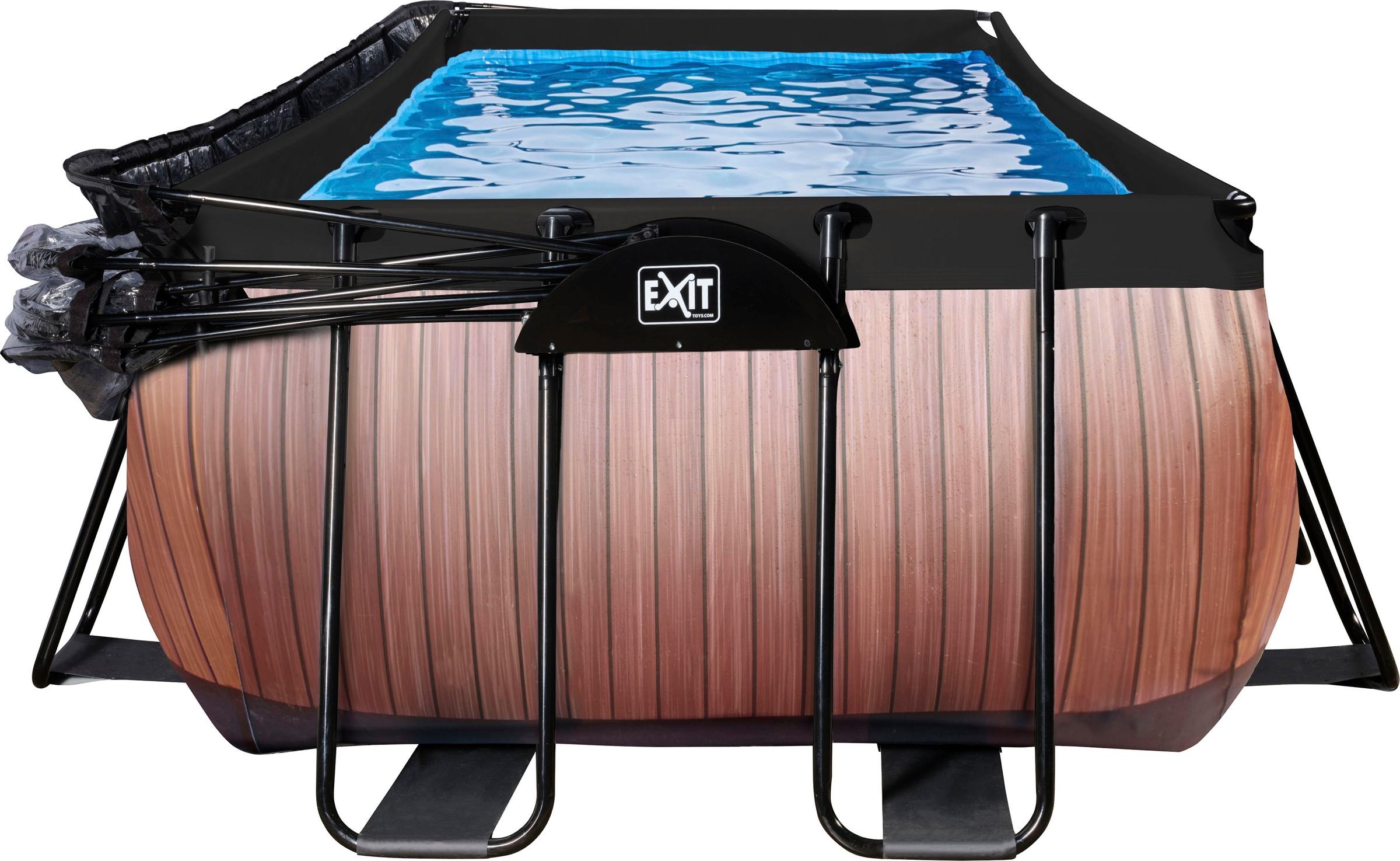 EXIT Framepool »inkl. multifunktionaler Poolabdeckung«, (Set, 4 tlg.), BxLxH: 200x400x122 cm, mit Sandfilteranlage und Sicherheitsleiter