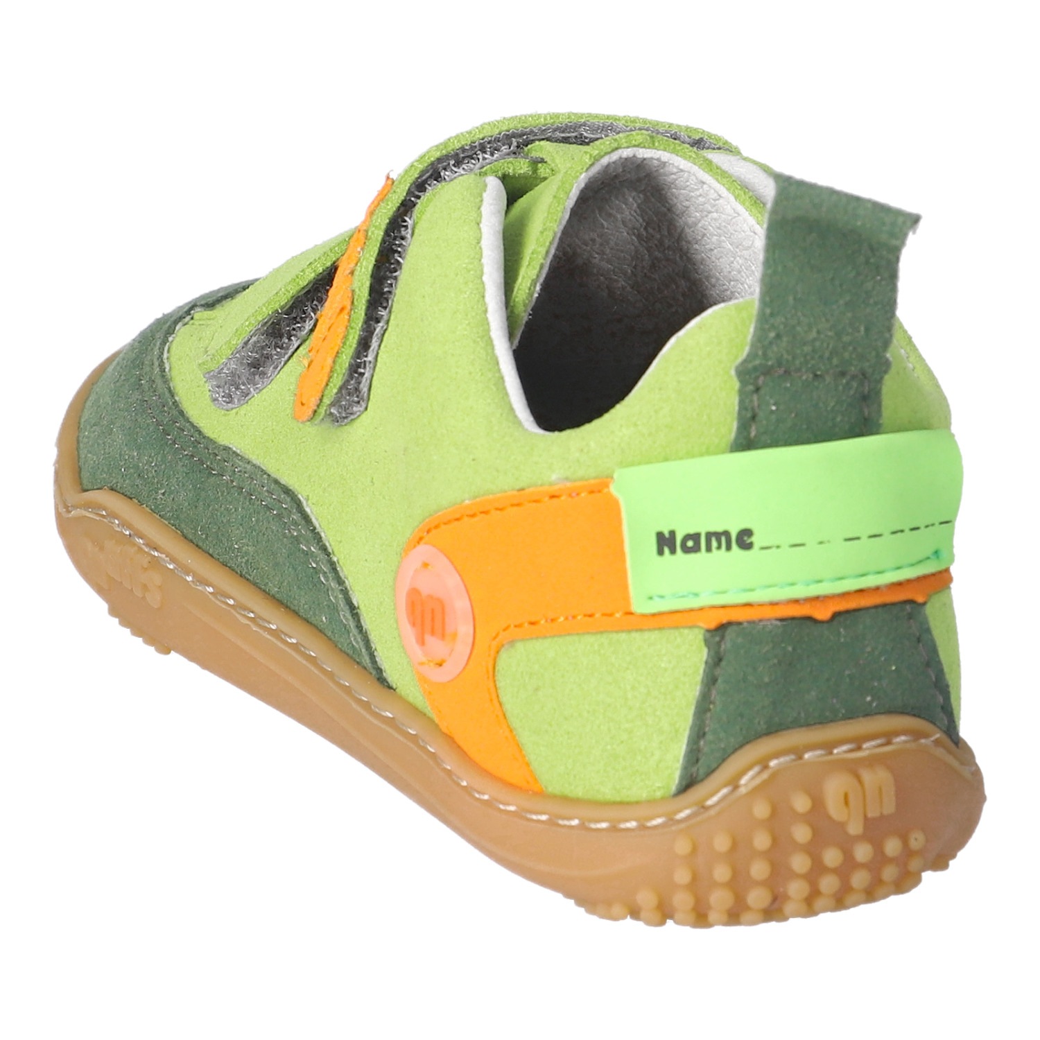 qnuffs Barfußschuh »Ahorn«  Halbschuh, Klettschuh mit Nullsprenung, Größenschablone zum Download