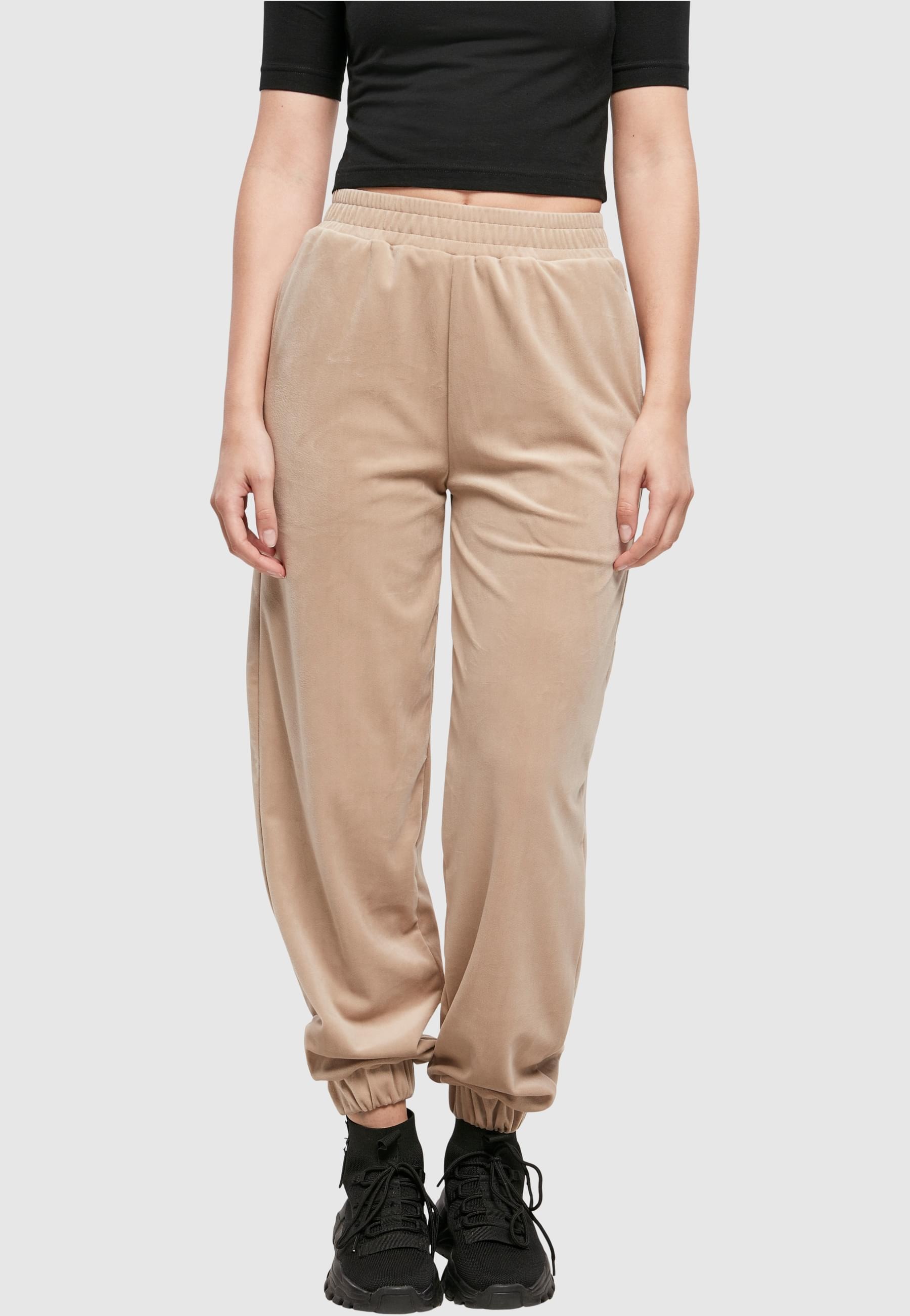 URBAN CLASSICS Jogginghose »Urban Classics Damen Ladies High Waist Ballon Velvet Sweat Pants«, (1 tlg.)