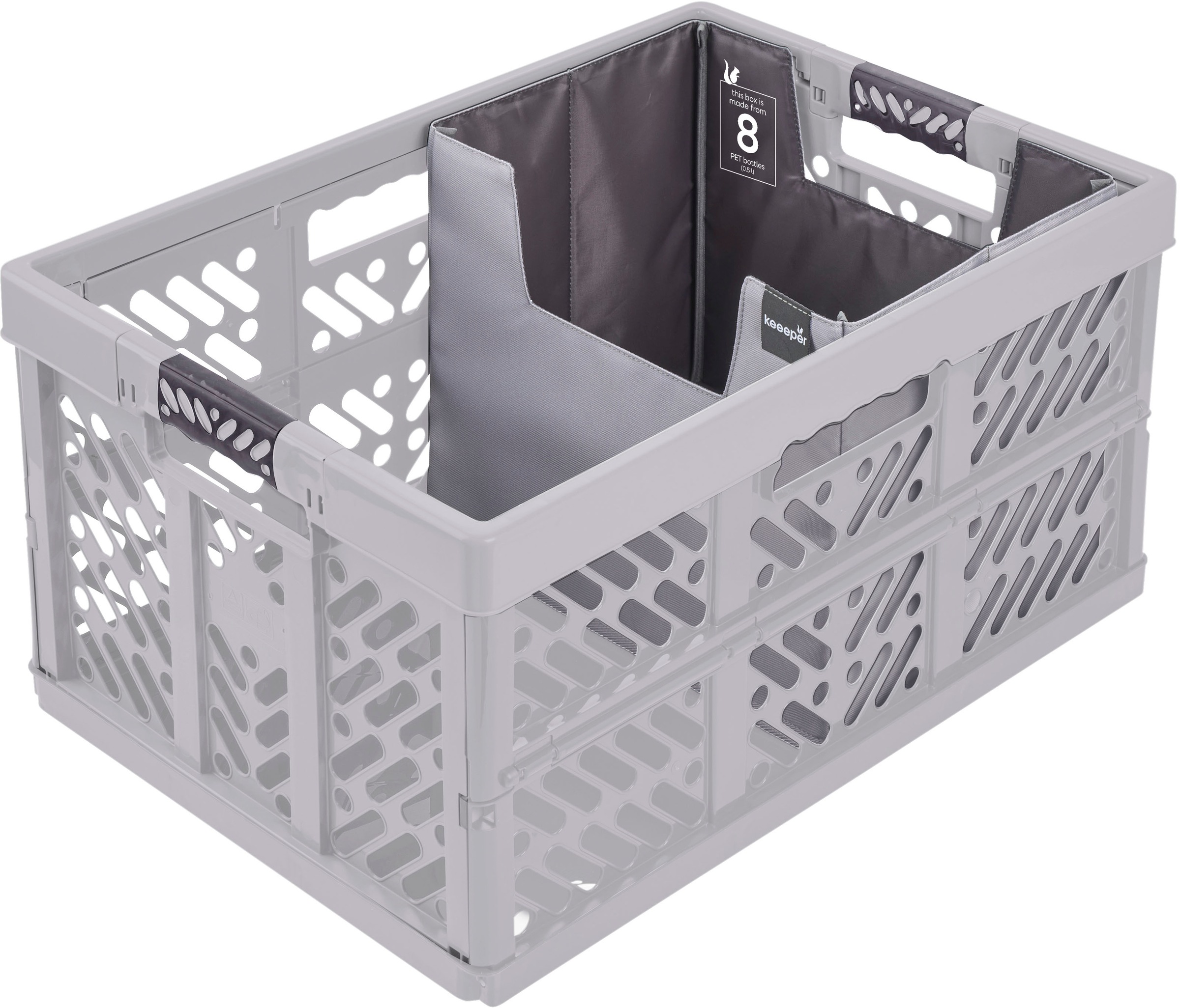 keeeper Faltbox »neo, faltbarer Einkaufsorganizer für Klappboxen«, (1 St.), aus recycelten PET-Flaschen