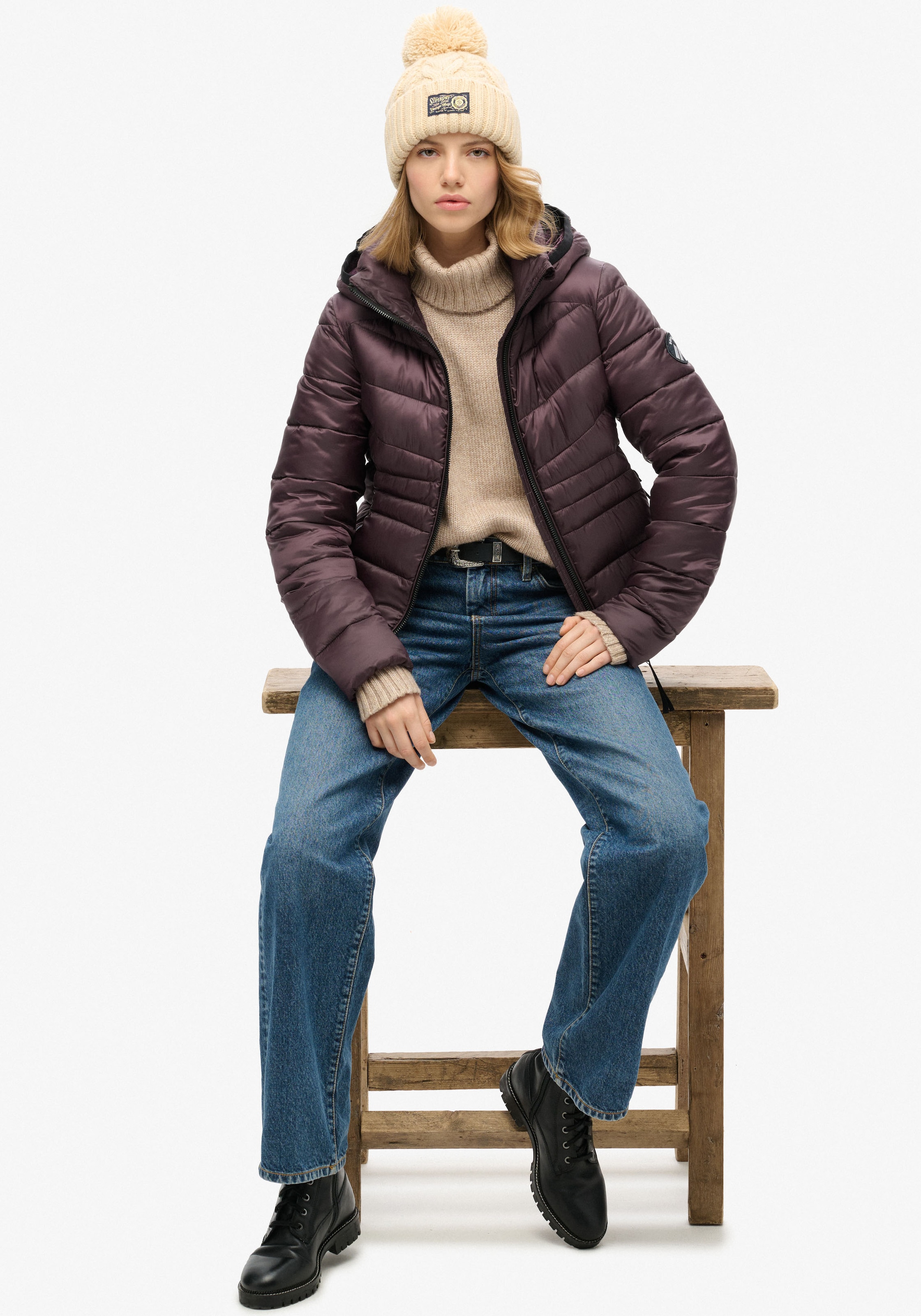 Superdry Steppjacke »HOODED FUJI QUILT PADDED JKT«, mit Kapuze