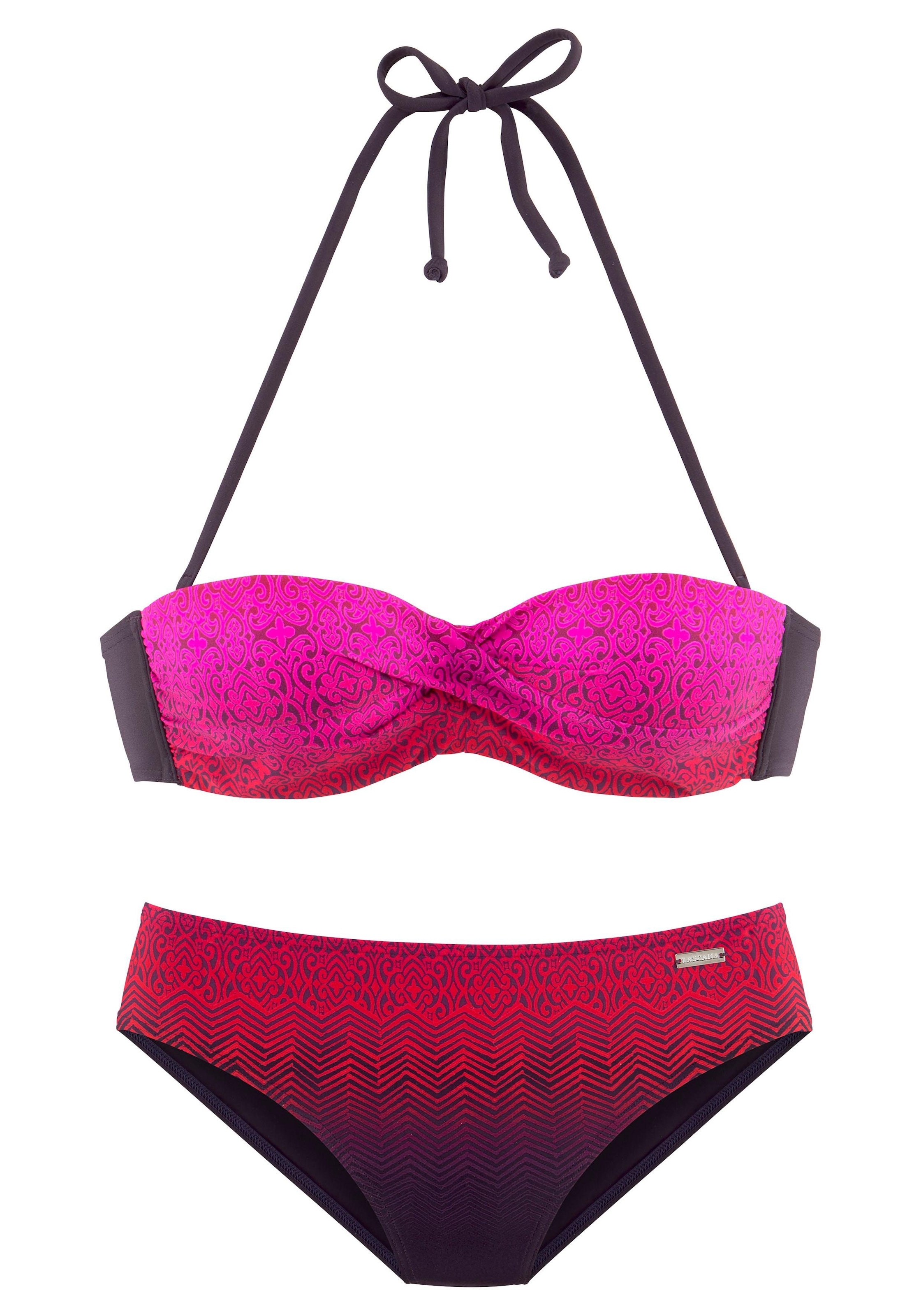 LASCANA Bügel-Bandeau-Bikini, mit Farbverlauf