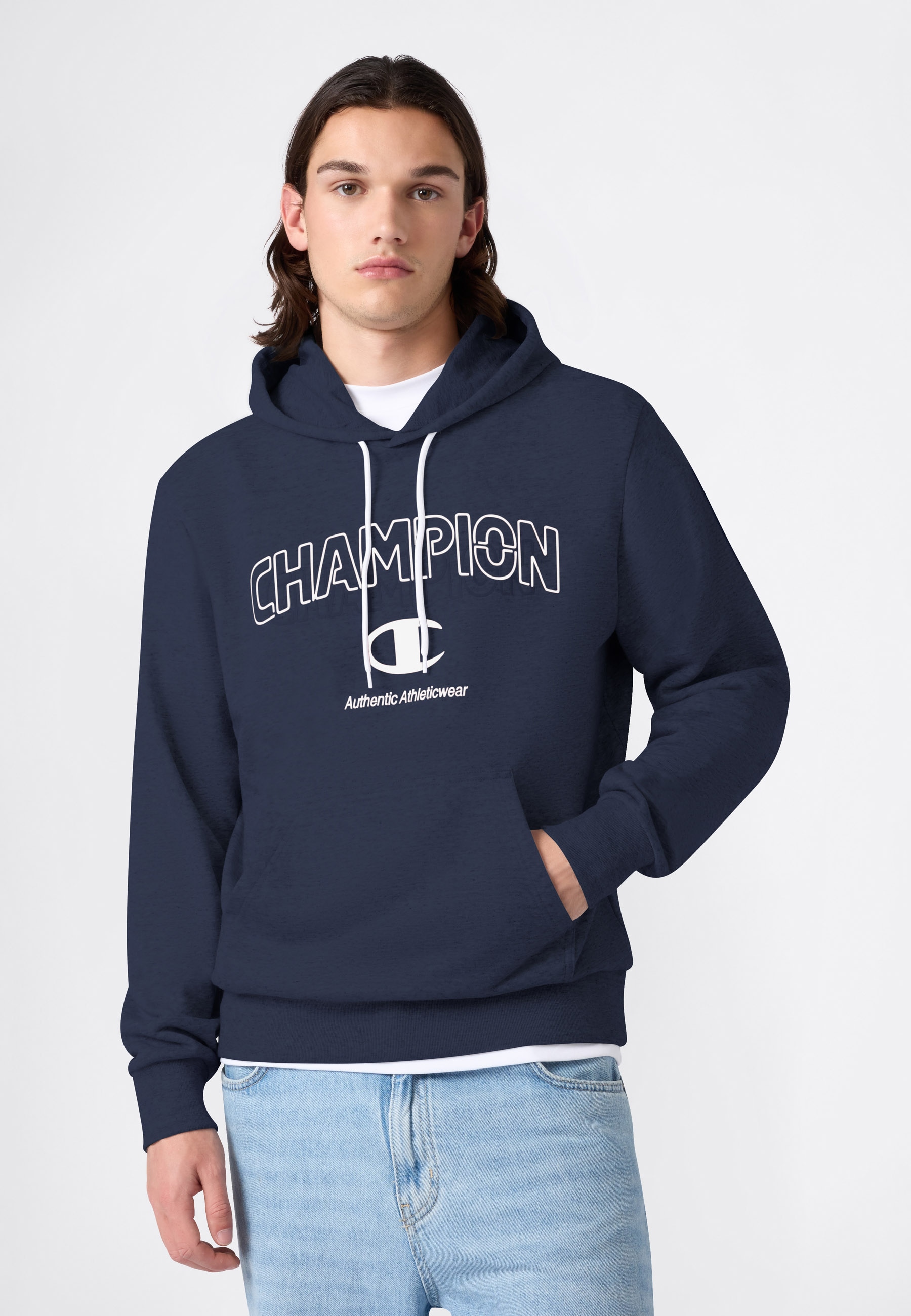 Champion Kapuzensweatshirt "Graphic Terry Hoodie", mit Rundhalsausschnitt, aus Baumwolle und Polyester