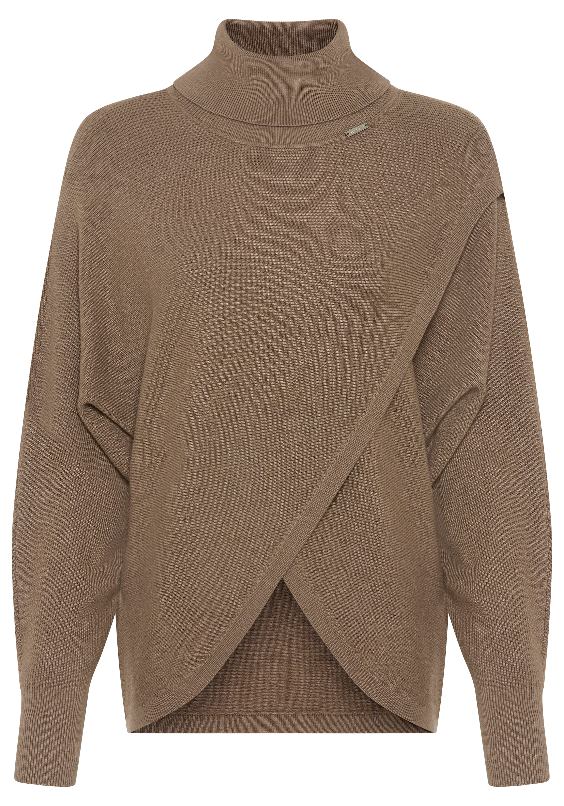 Bruno Banani Rollkragenpullover, mit Wickel-Optik - NEUE KOLLEKTION