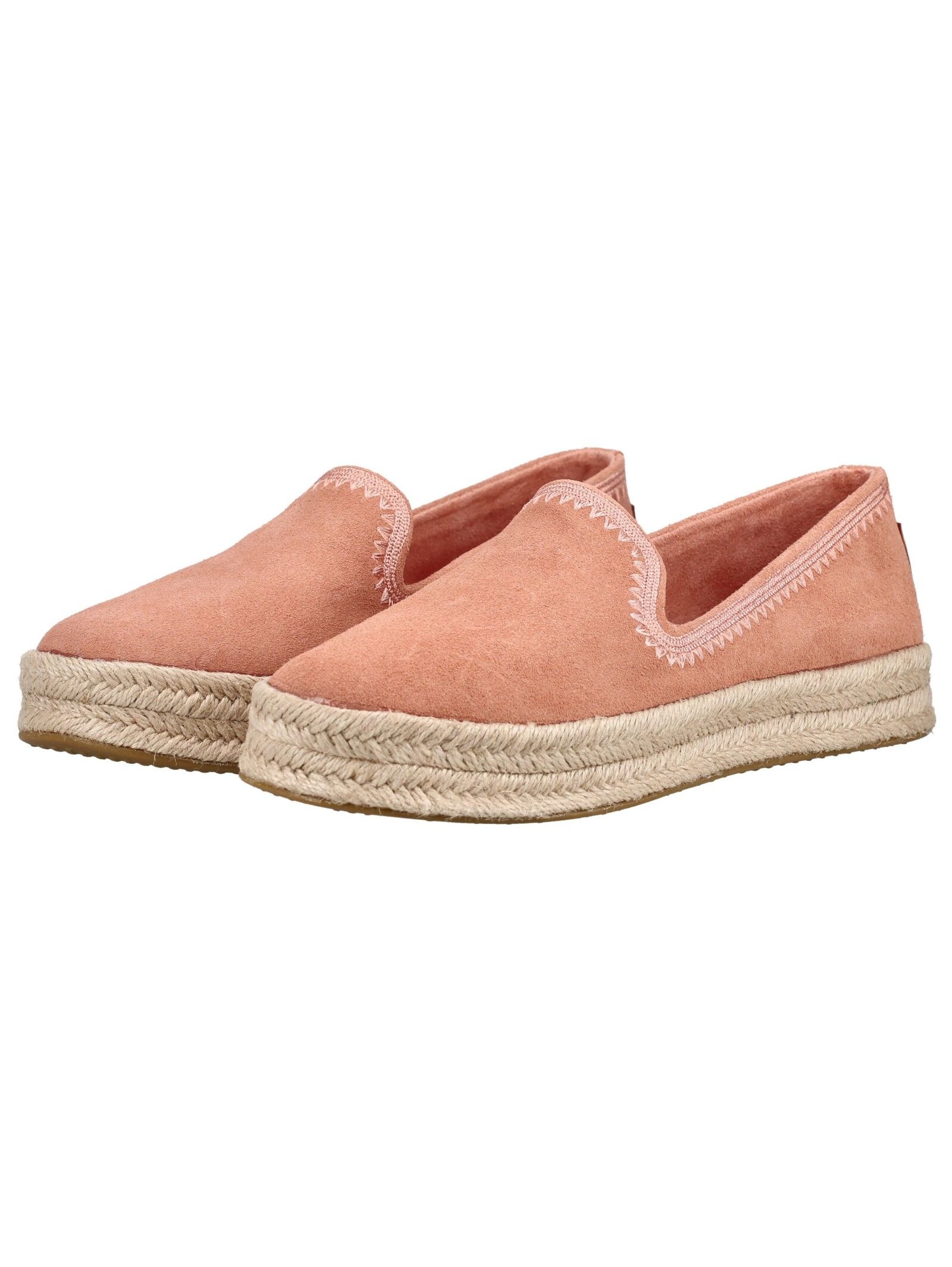 Espadrille TOMS "TOMS Slipper Leder", Damen, Gr. 42, hellpink, Leder, Schuhe Espadrille 3
