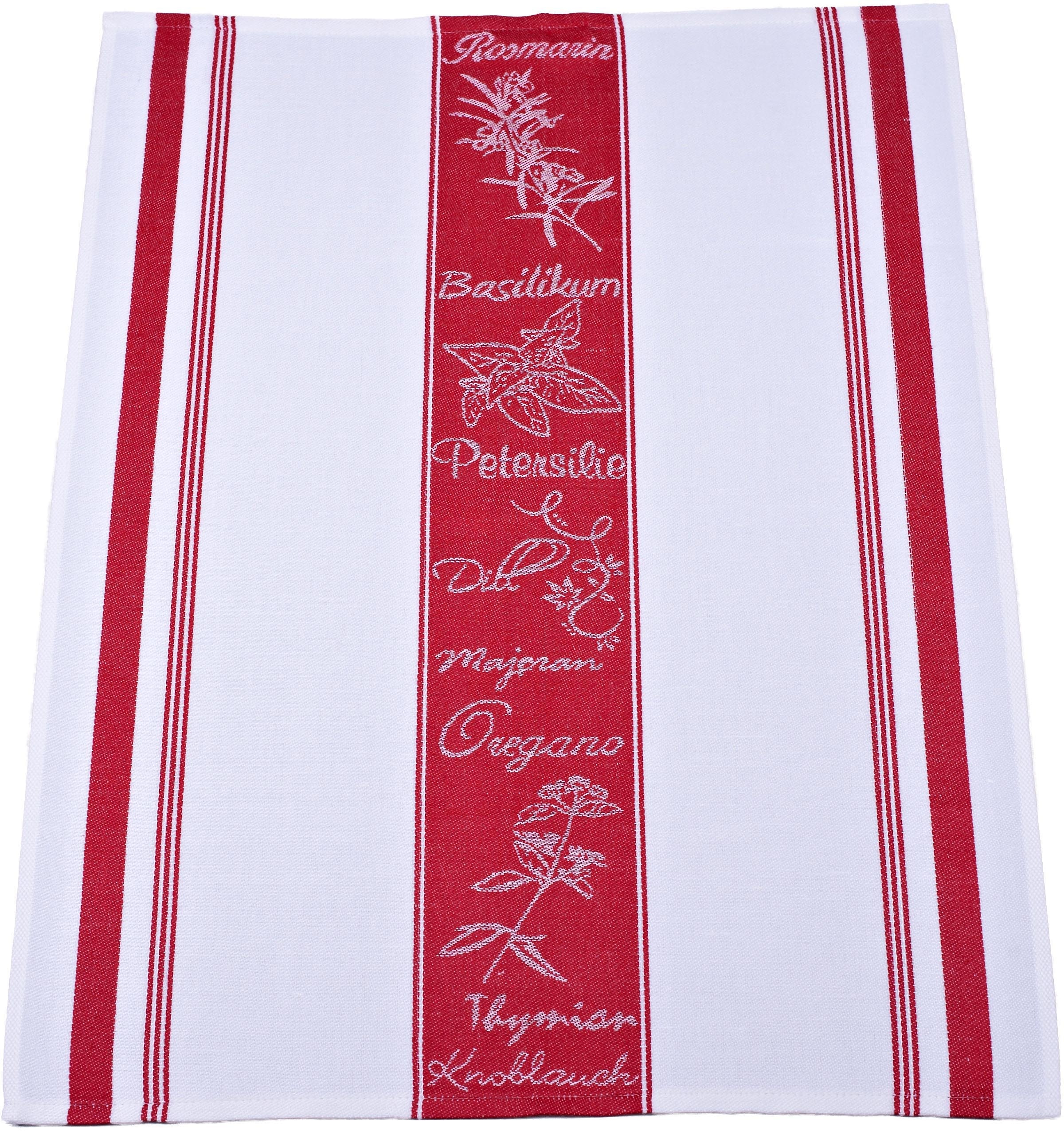 ROSS Geschirrtuch "Exclusiv" Mittelstreifen mit Kräutern, 50x70 cm günstig online kaufen