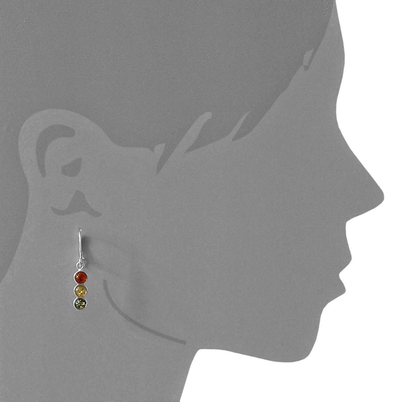 OSTSEE-SCHMUCK Paar Ohrhänger »- Kim - Silber 925/000 - Bernstein«