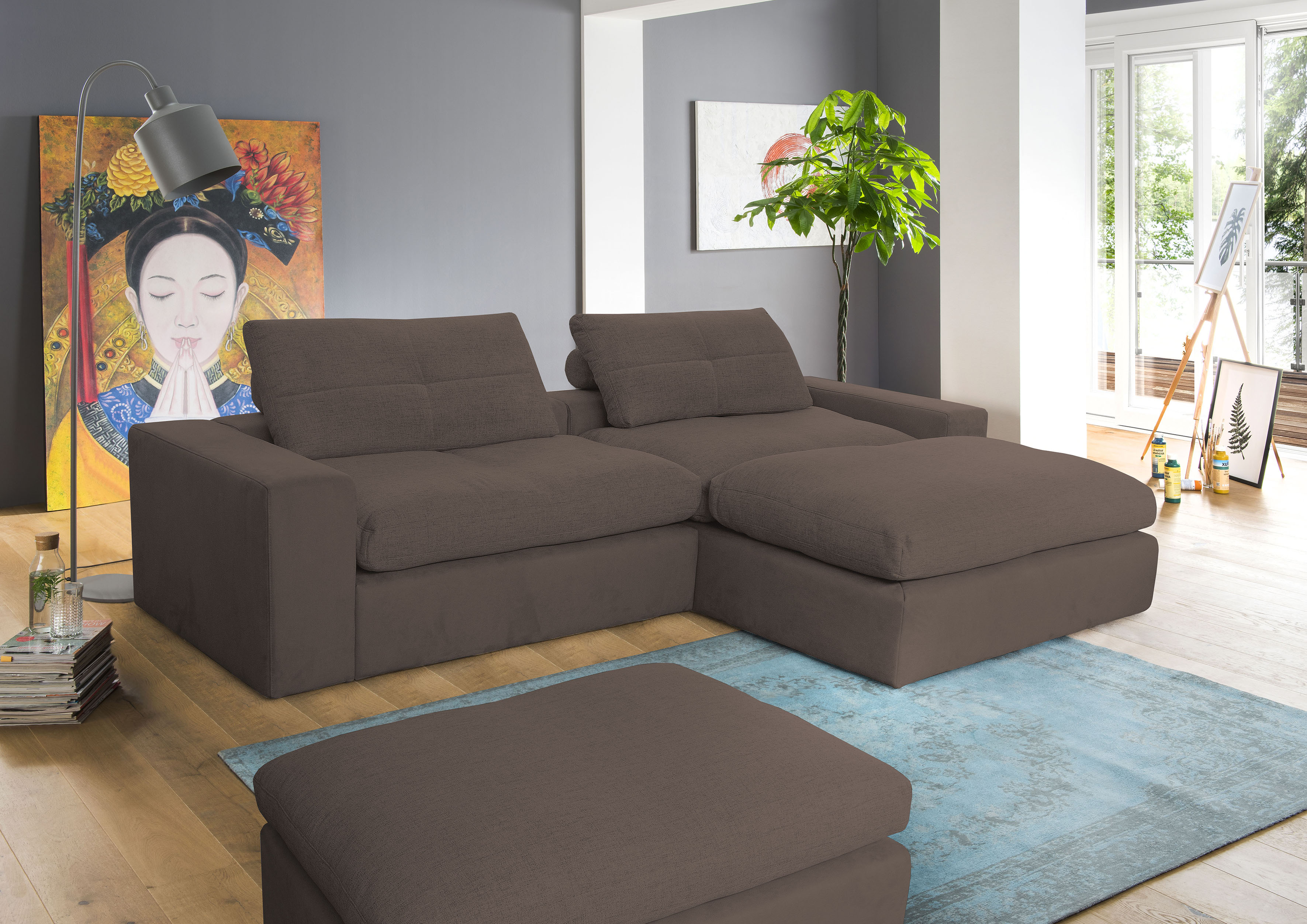Thumbnail - alina Hocker "Sandy", 122 cm breit und 122 cm tief