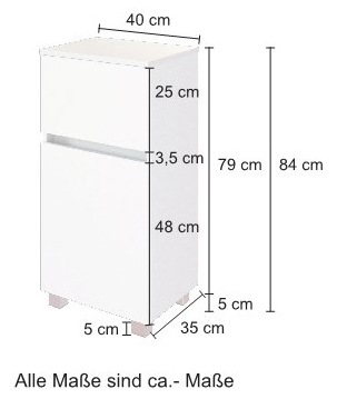 welltime Unterschrank »Kaunas«, 40 cm breit, mit Schubkasten, Soft-Close-Funktion