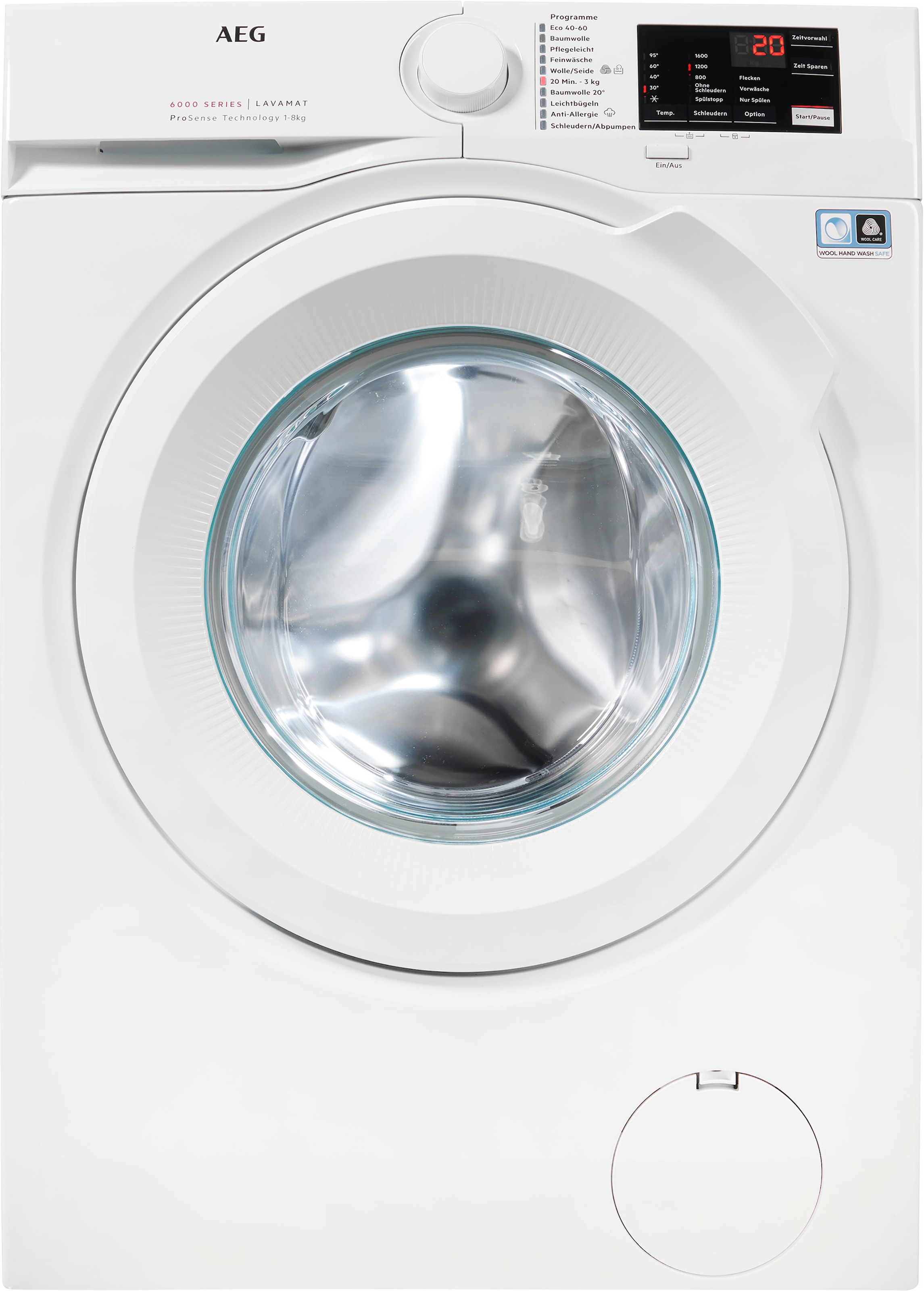 AEG Waschmaschine, Serie 6000, L6FB680FL, 8 kg, 1600 U/min auf Rechnung |  BAUR