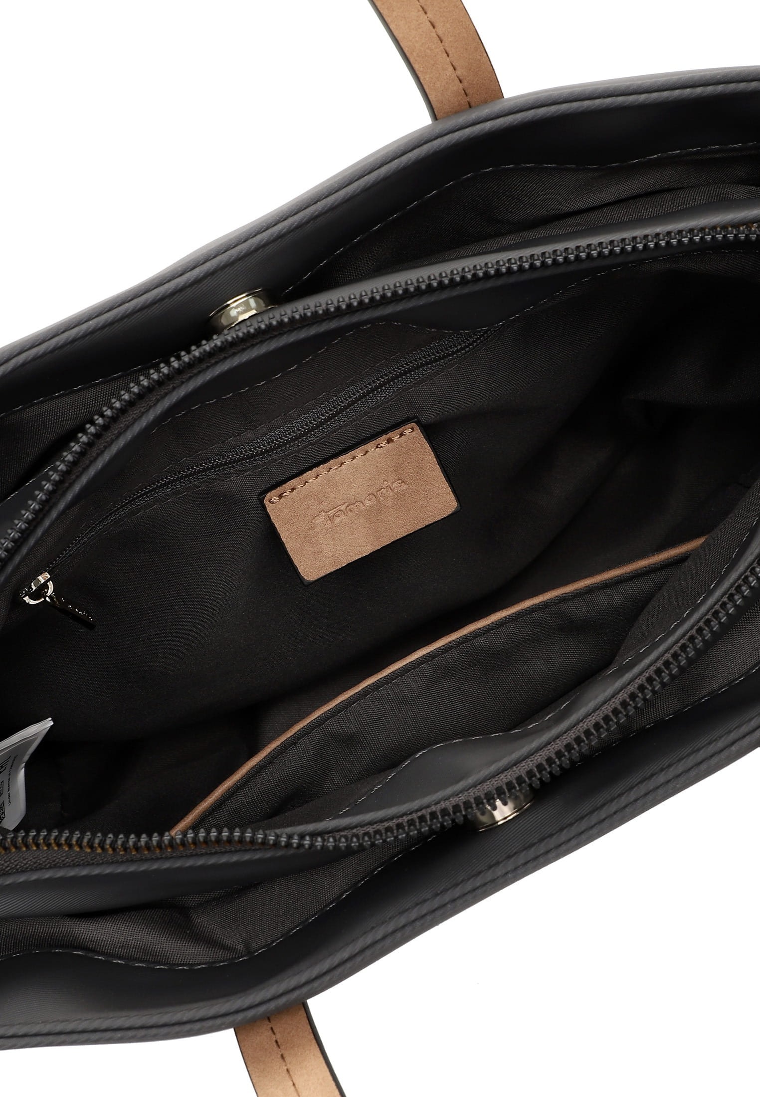 Shopper TAMARIS "Shopper TAS Gertraud", Damen, Gr. B/H/T: 31cm x 22cm x 11cm 0, grau (grau 800), Polyurethan, Taschen Shopper 3