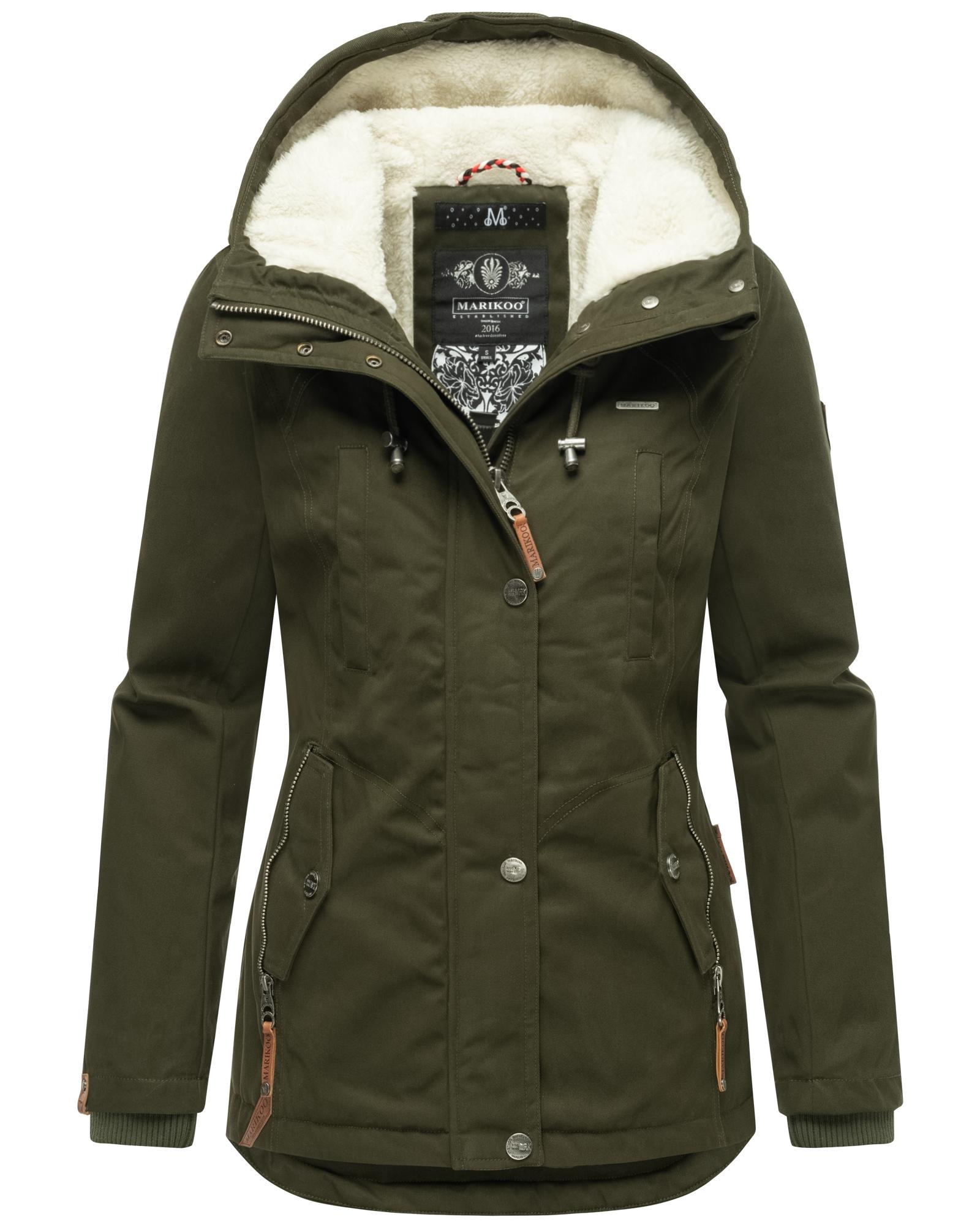 Marikoo Winterjacke "Bikoo", mit Kapuze, sportliche Damen Outdoor Baumwolljacke mit Kapuze