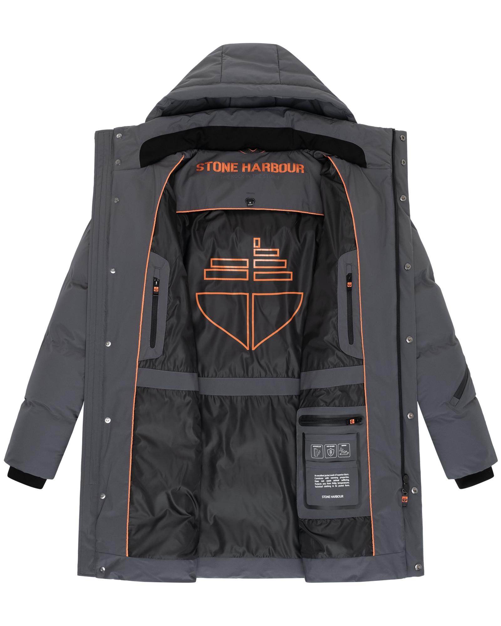 Stone Harbour Steppmantel »Thadeek XX« Warmer Mantel mit abnehmbarer und verstellbarer Kapuze