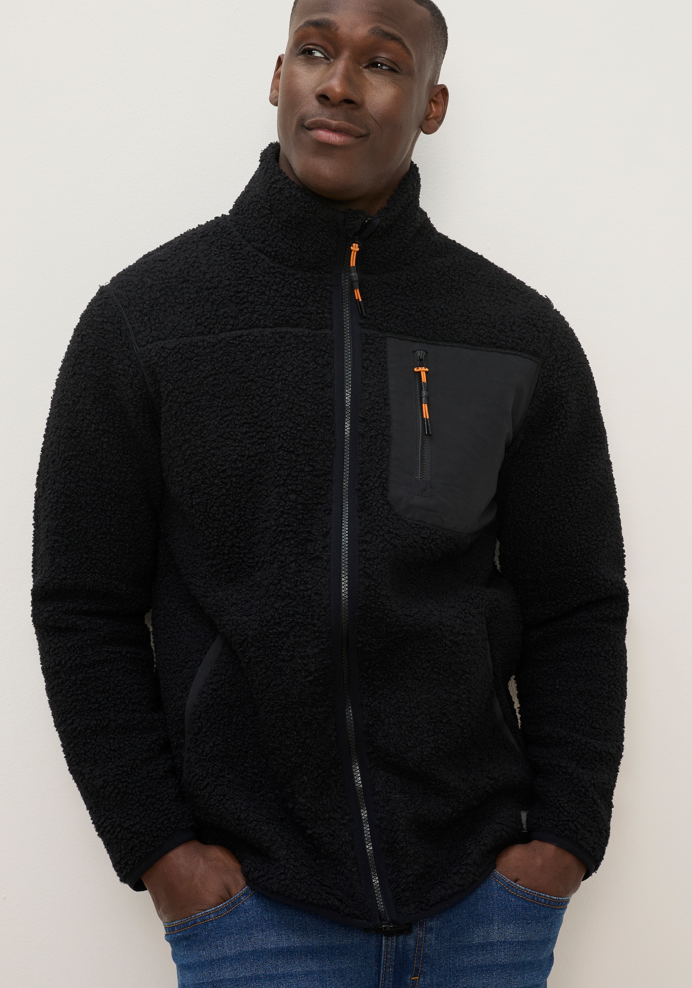 KangaROOS Fleecejacke Teddy Fleece Jacke mit Brusttaschen für den Übergang