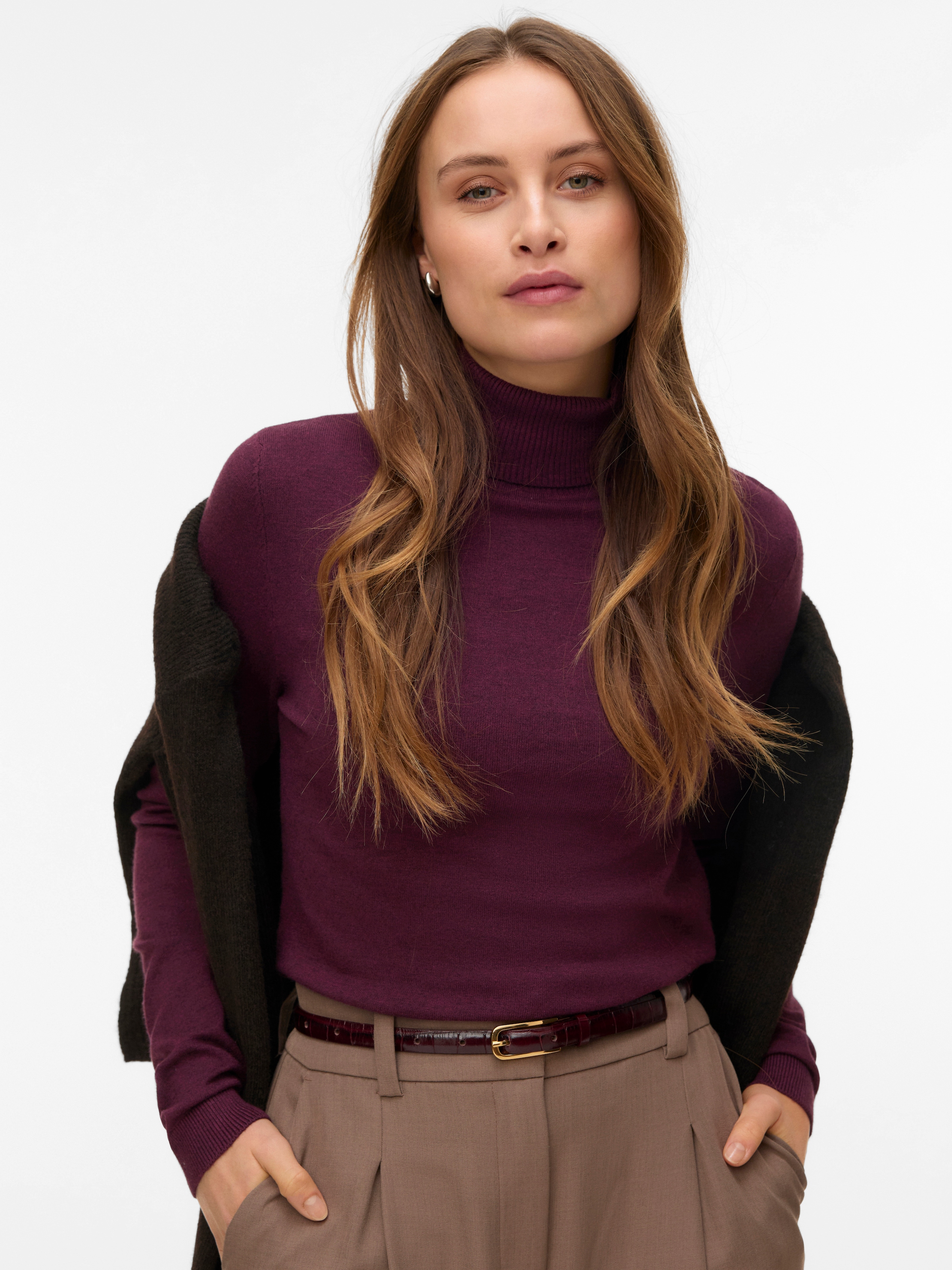 Vero Moda Rollkragenpullover "VMHAPPINESS LS ROLLNK PULLOVE GA BOO REP" günstig online kaufen