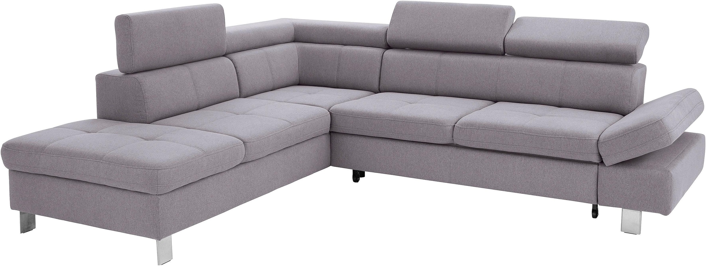 exxpo - sofa fashion Ecksofa »Fiji, L-Form«, mit Kopf- bzw. Rückenverstellung, wahlweise mit Bettfunktion
