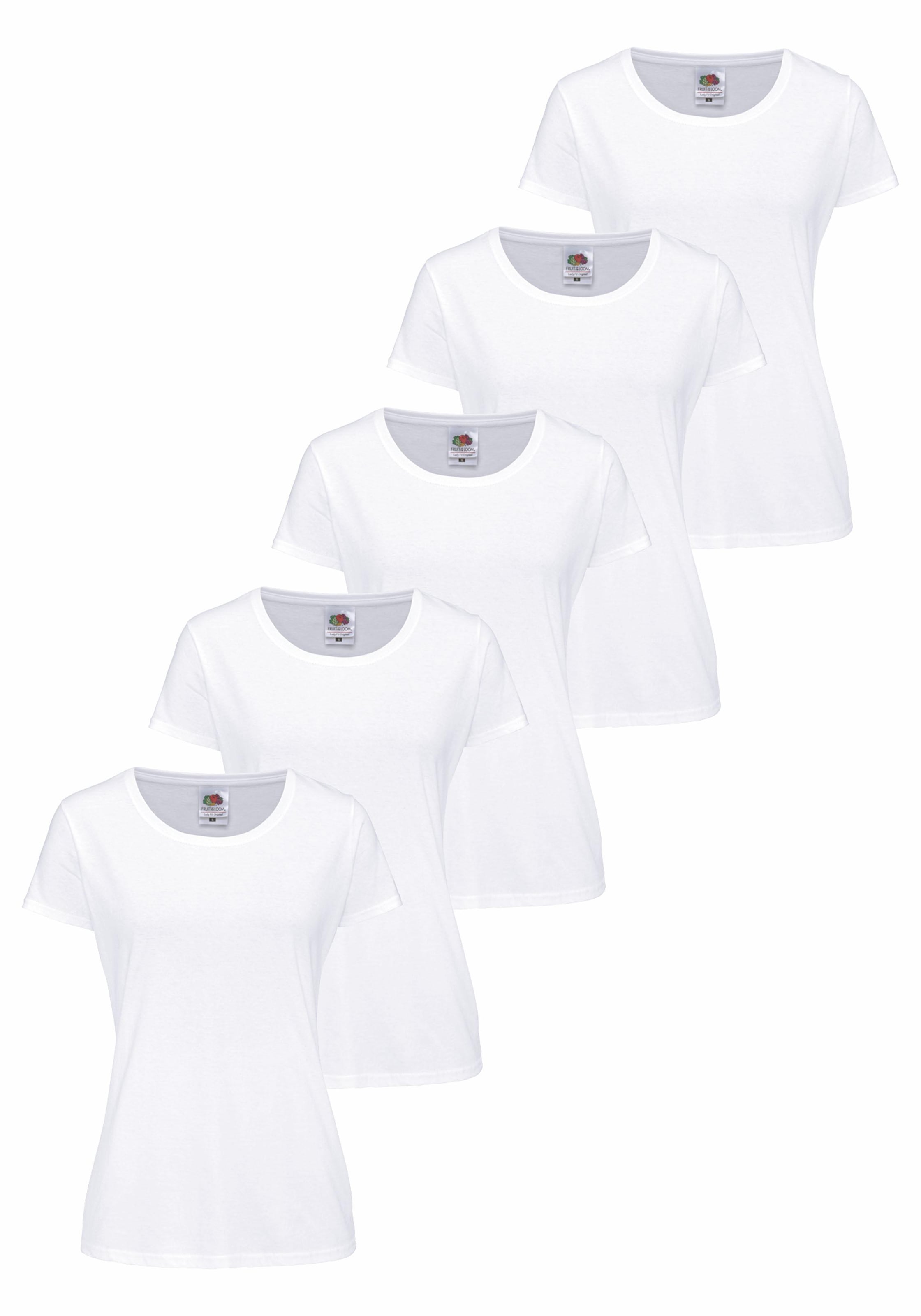 Fruit of the Loom Rundhalsshirt Packung, 5 Stk. original T. LADY-FIT im 5er günstig online kaufen