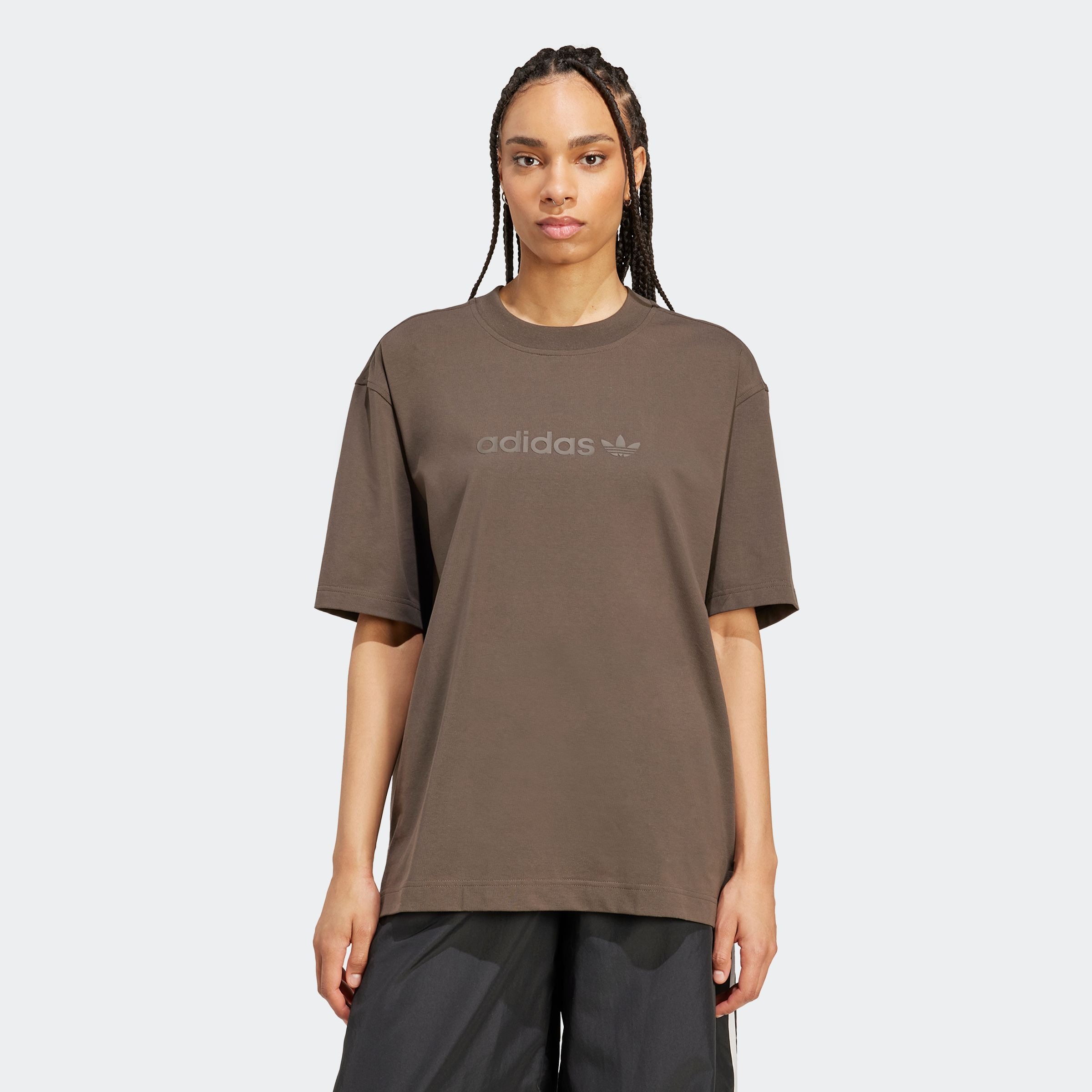 adidas Originals T-Shirt "ESS LIN TEE OS" Oversize-Passform, Halbarm, mit R günstig online kaufen