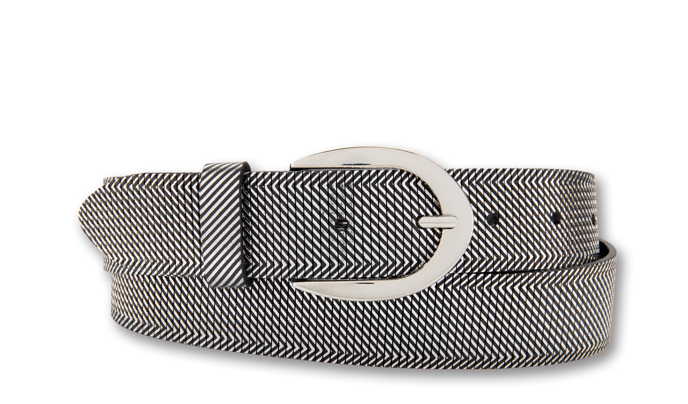 BERND GÖTZ Ledergürtel "Ledergürtel mit silberner Schließe und geprägter St günstig online kaufen