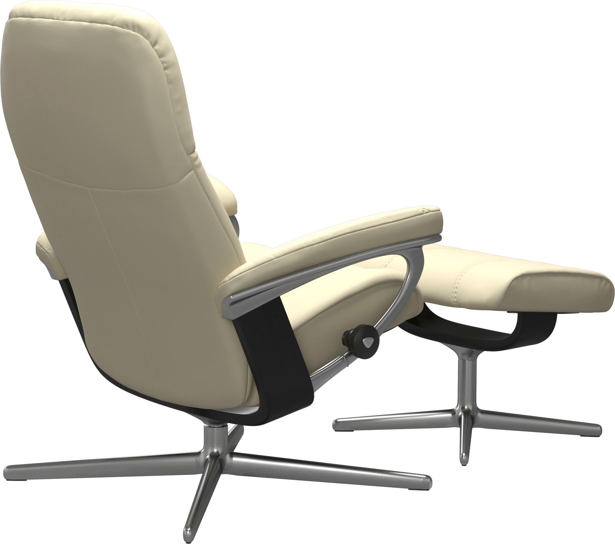 Fauteuil Relax Stressless Consul Cuir Vanilla Paloma Taille M 3