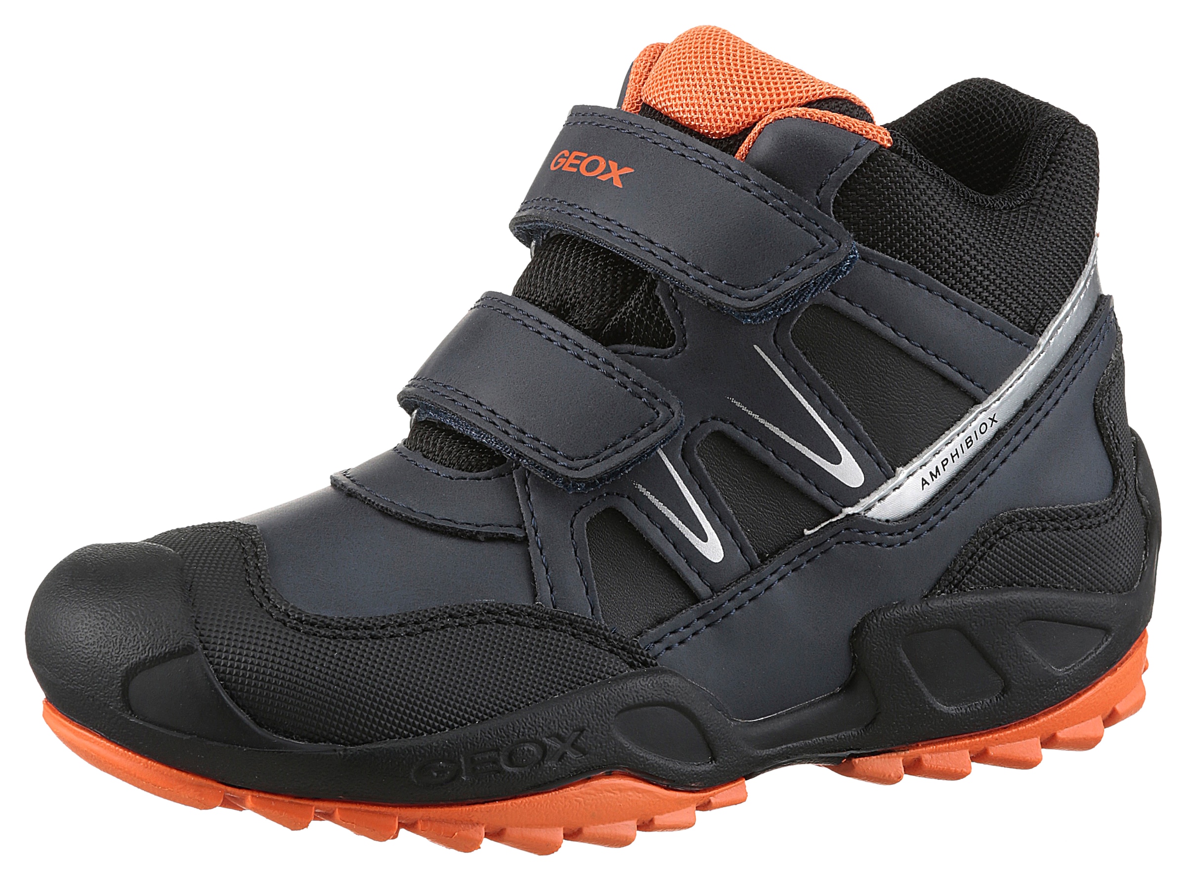 Geox Winterstiefel "J NEW SAVAGE BOY B ABX", Klettstiefel, Babystiefel Snowboots mit Reflektoren