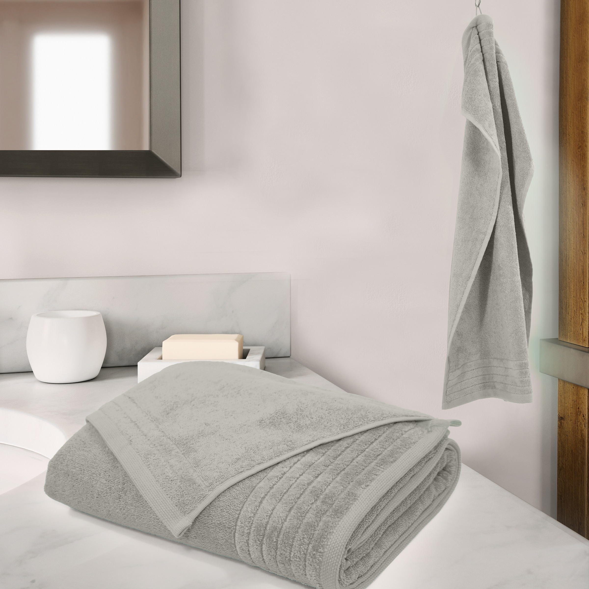 my home Handtücher »Sanremo premium, Premium Handtücher, 600 gr/m², 40x70cm«, (Set, 6 St., 6x 40x70cm), mit Bordüre, einfarbig, flauschig und weich, Händehandtücher