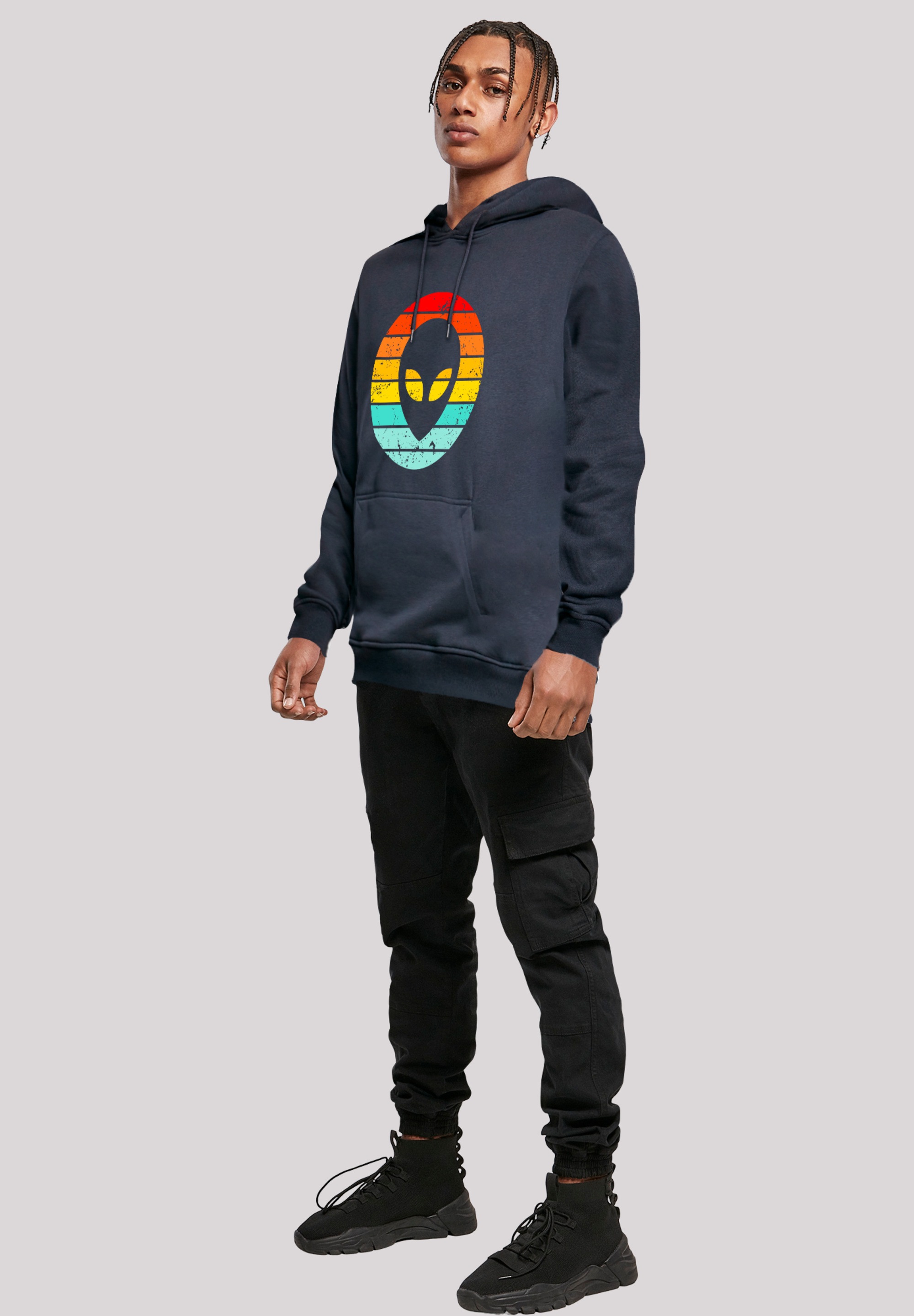 F4NT4STIC Kapuzenpullover »Alien Retro Sonnenuntergang«, Premium Qualität