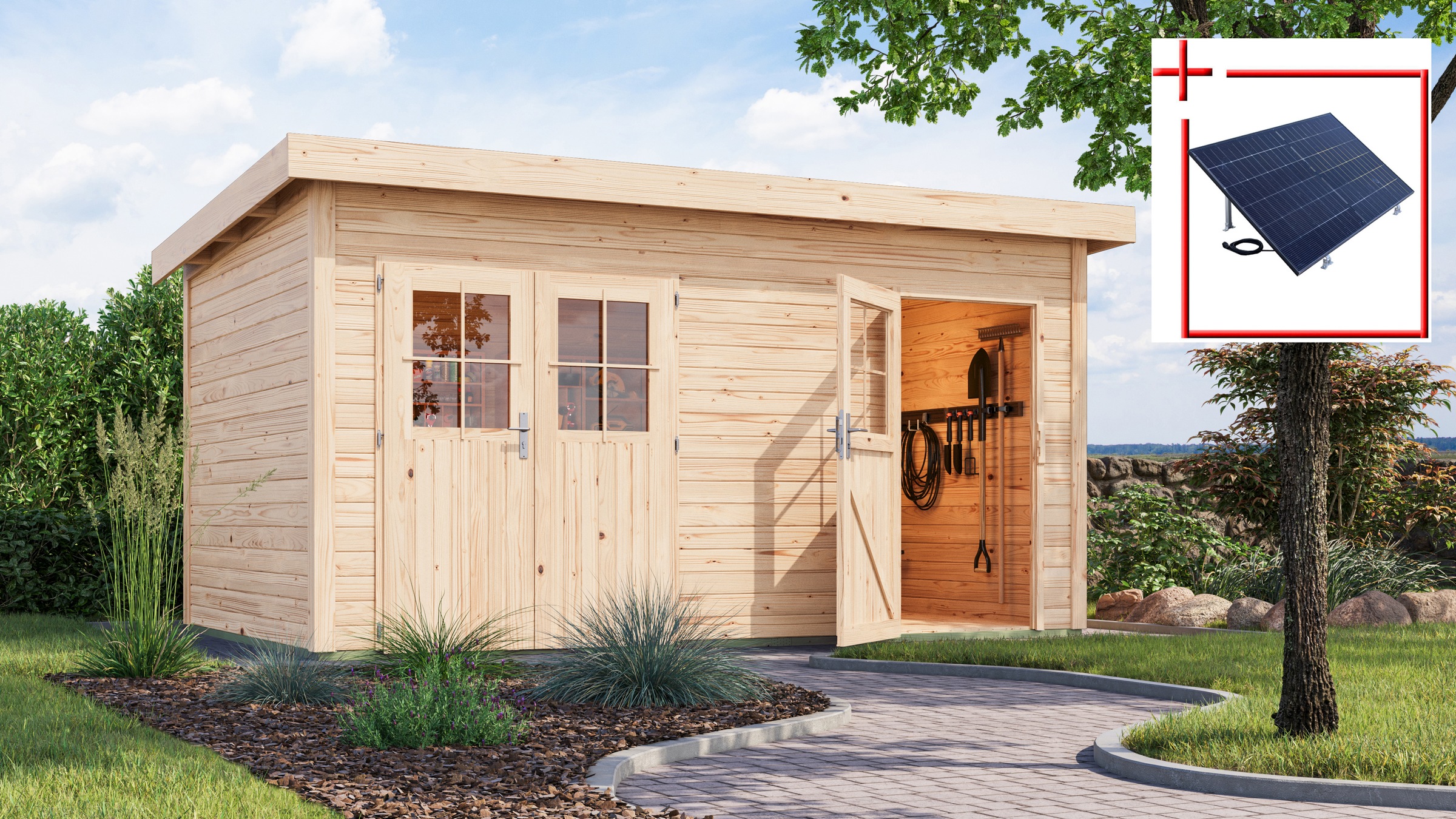 Karibu Gartenhaus "Tegel" günstig online kaufen