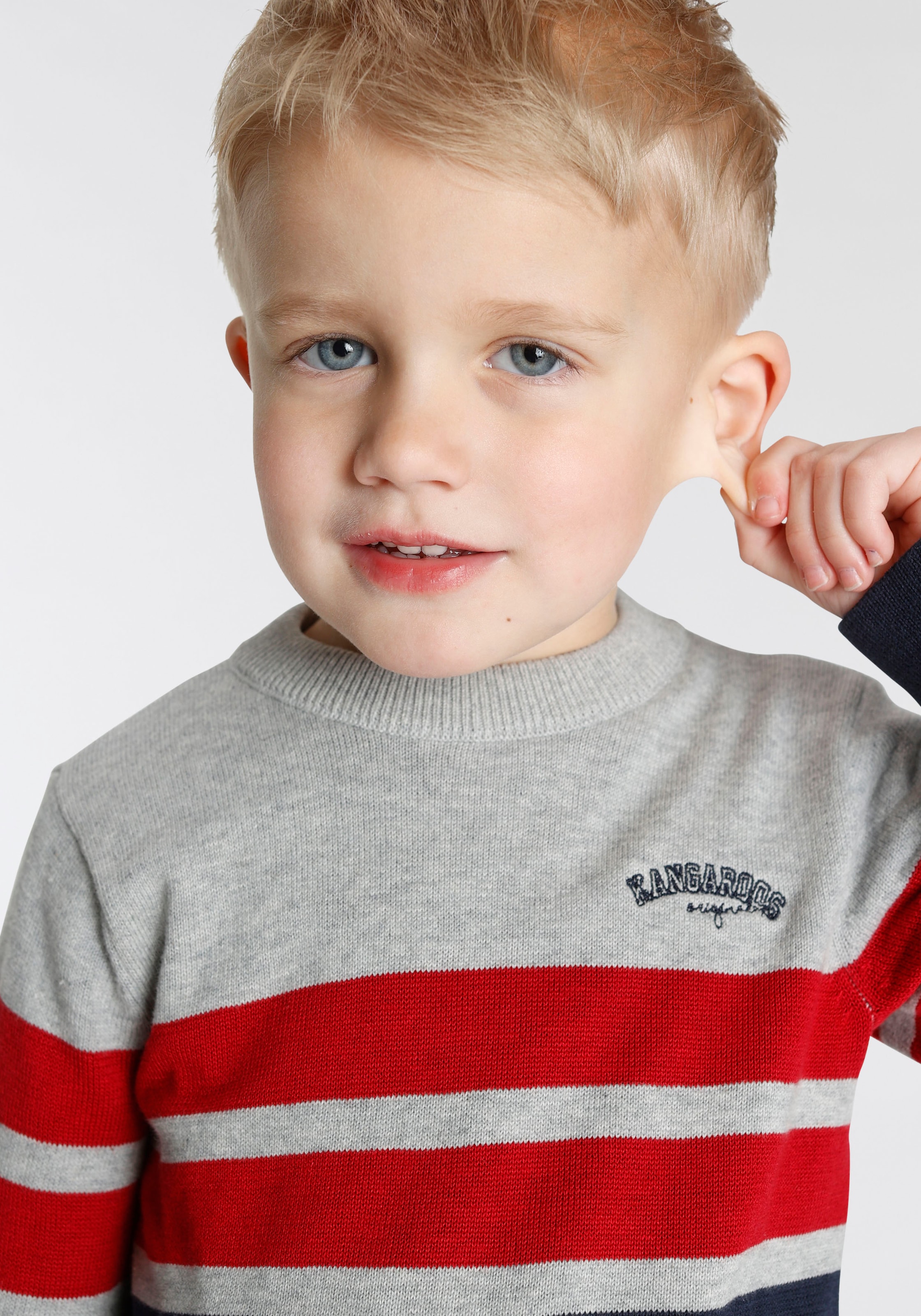 KangaROOS Strickpullover »für kleine Jungen«, mit Logostickerei kaufen |  BAUR