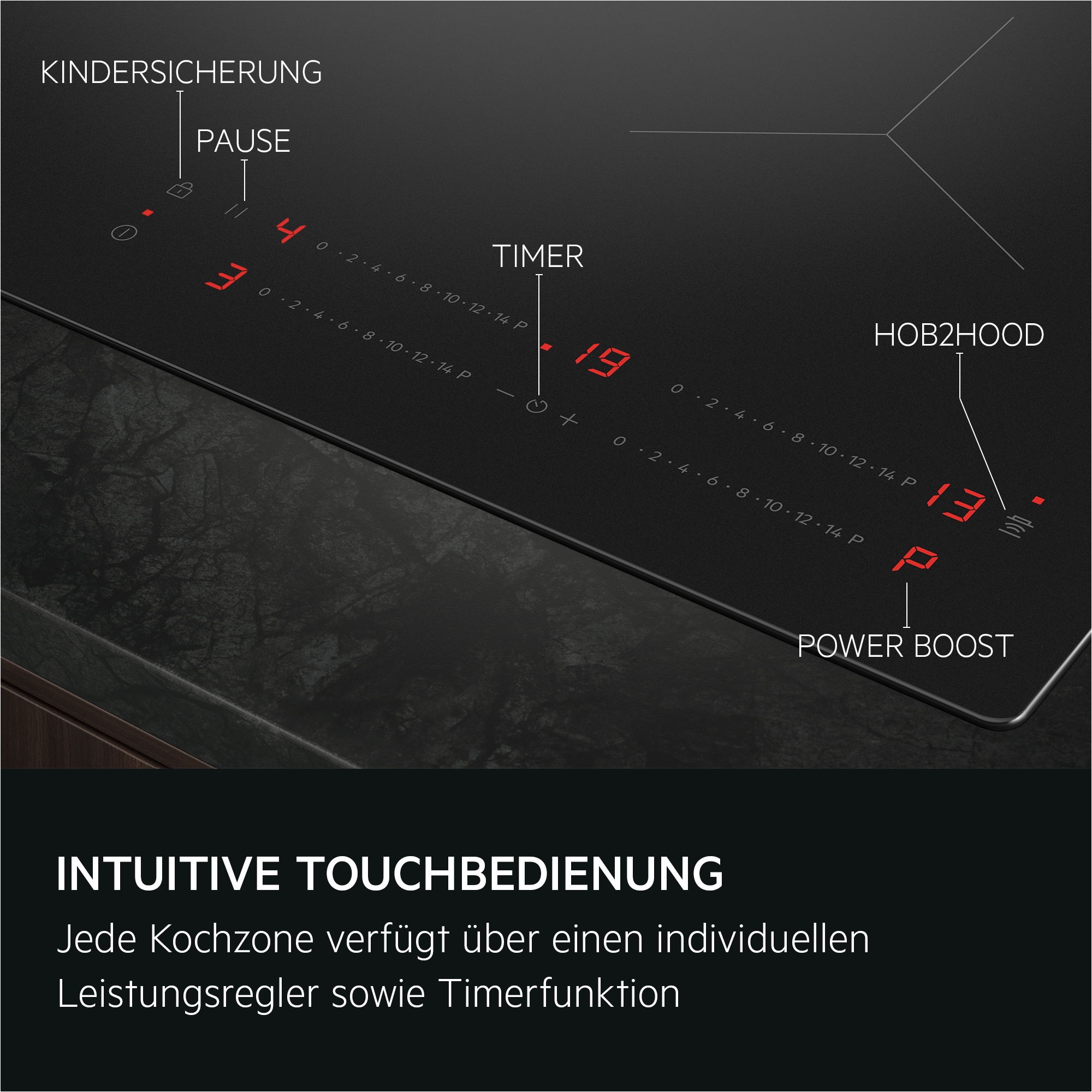 AEG Induktions-Kochfeld »TO841A0FIT«, Hob²Hood-Funktion