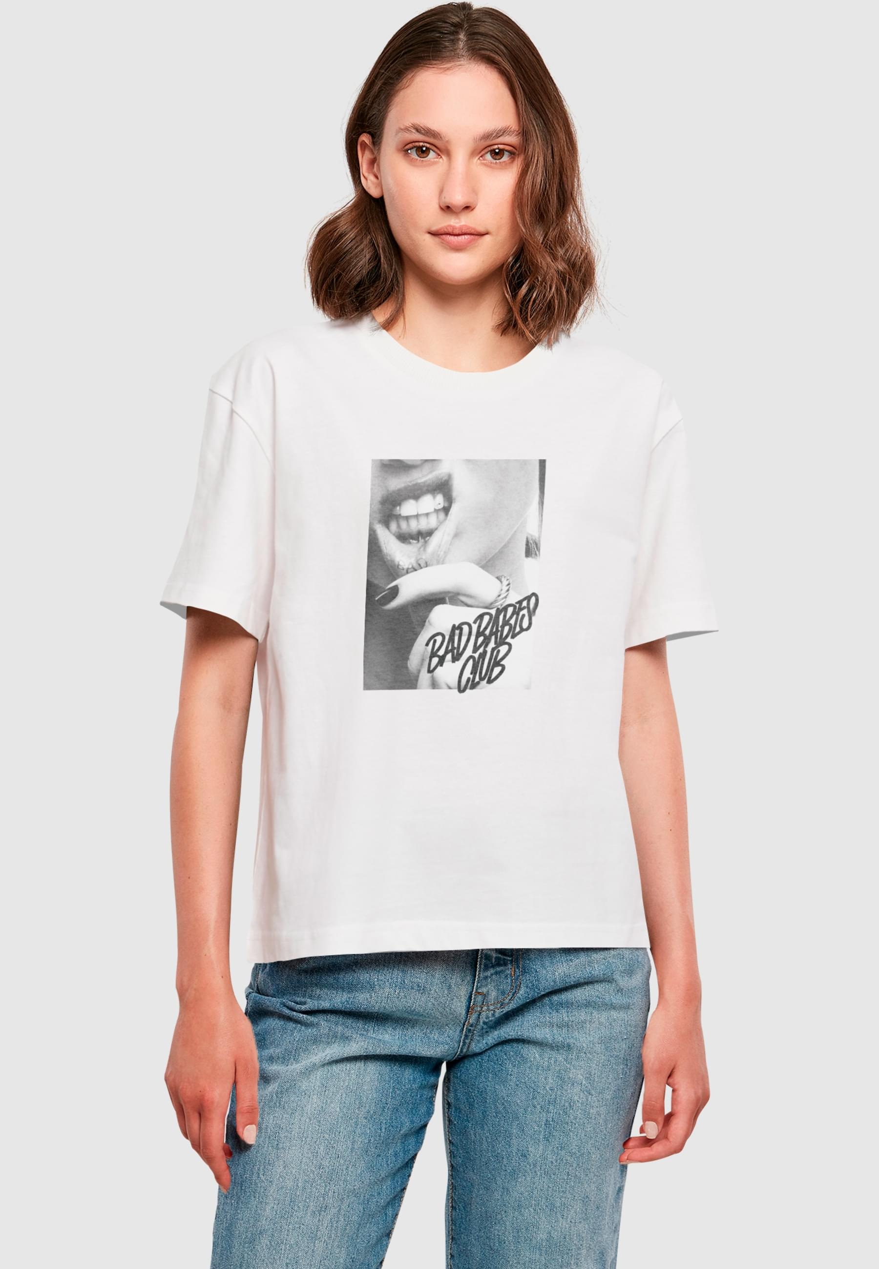 Miss Tee T-Shirt »Miss Tee Damen Lip Tattoo Tee«, (1 tlg.)