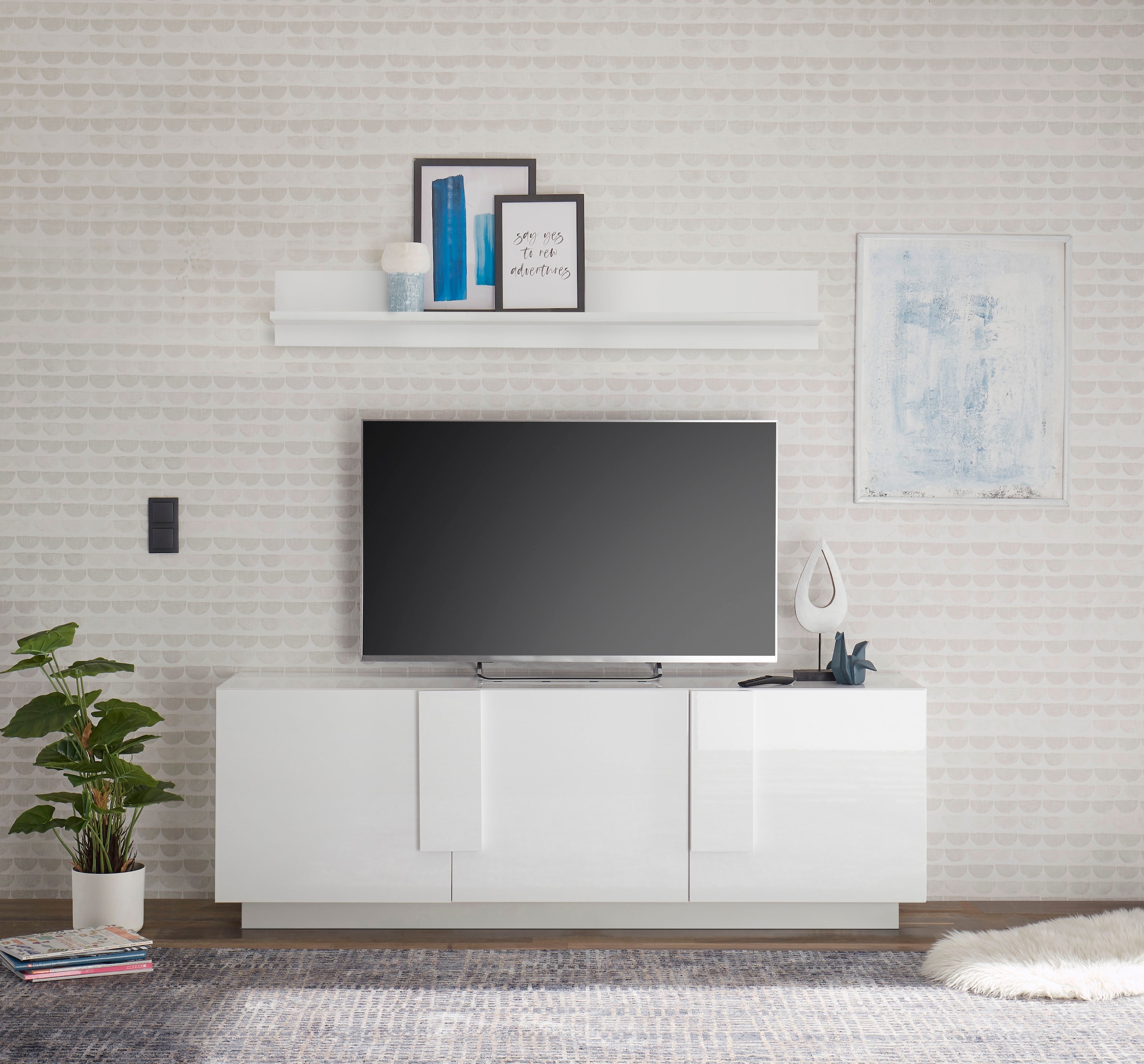 INOSIGN Lowboard "Jupiter, Breite 181 cm, TV-Board mit 3 Türen Softclosing" günstig online kaufen