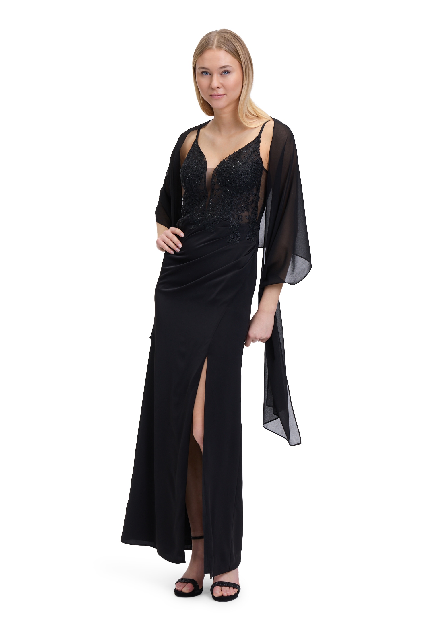 Vera Mont Multifunktionstuch "Vera Mont Damen Chiffonstola schmal geschnitt günstig online kaufen