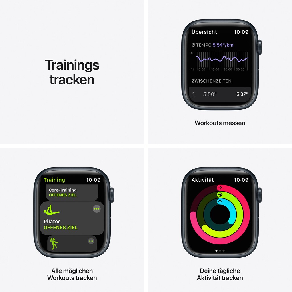 Apple Smartwatch »Nike Series 7 GPS + Cellular, 45mm«, (Watch OS 8)
