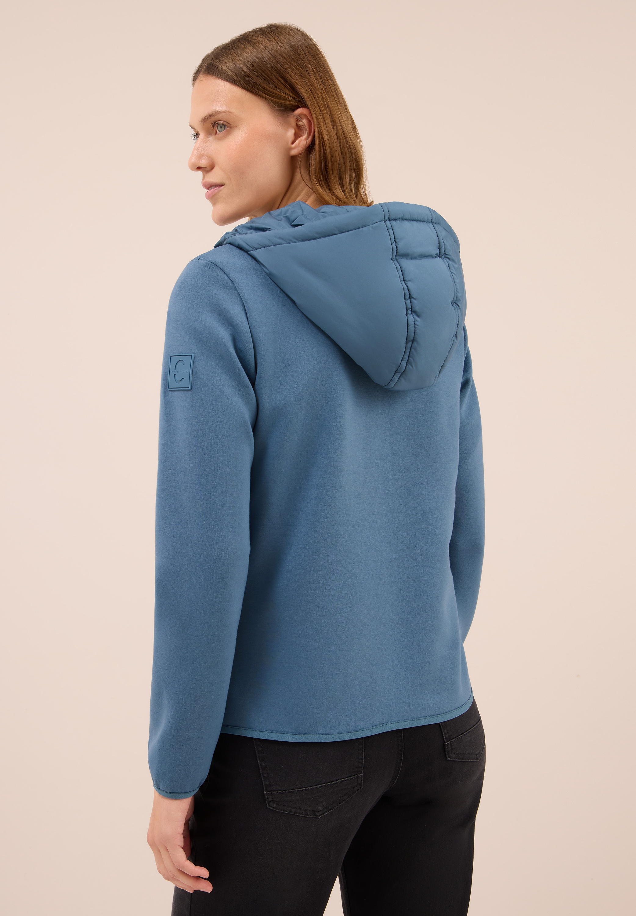 Cecil Steppjacke, mit Kapuze, aus softem Materialmix
