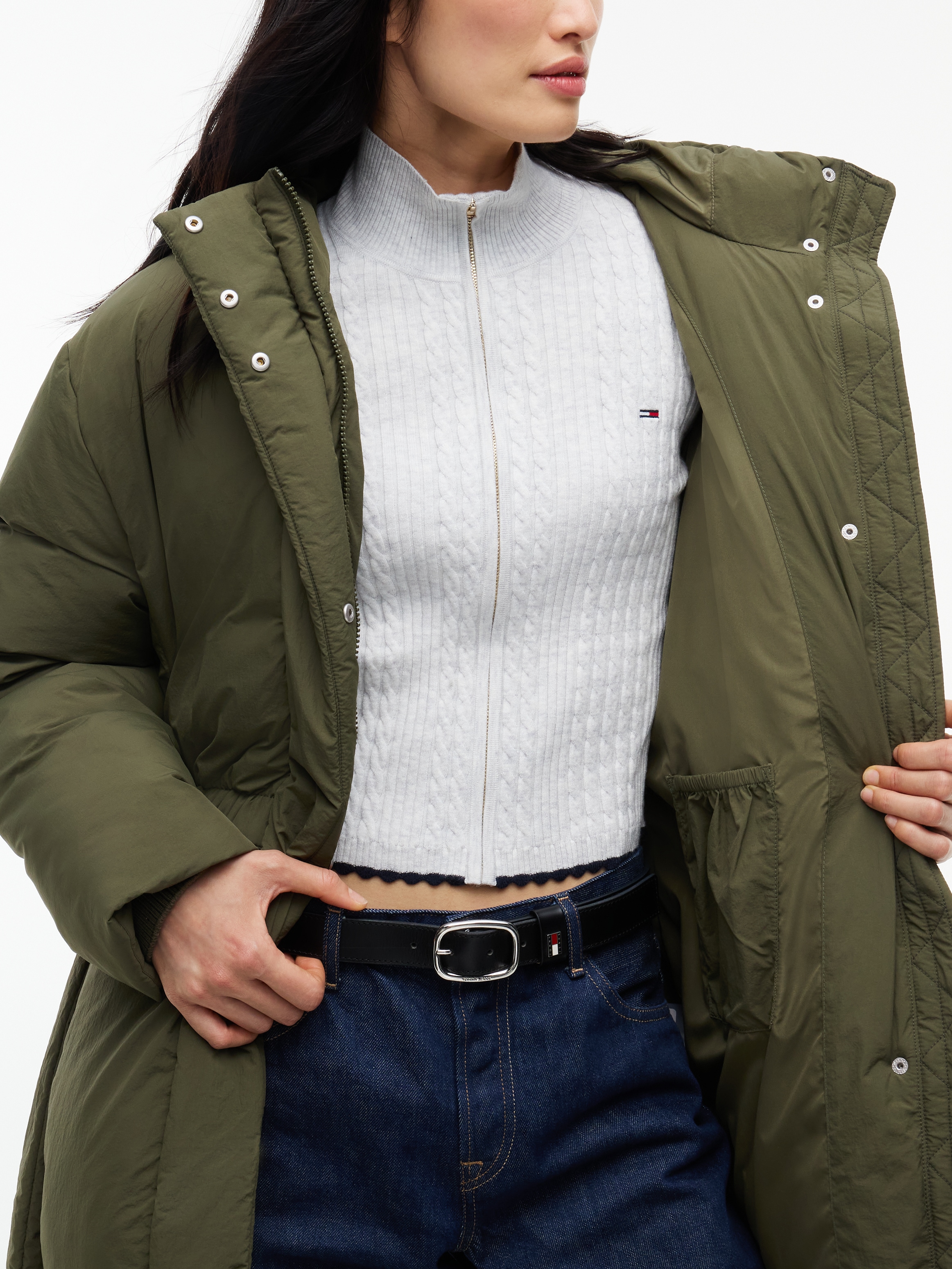 Tommy Jeans Steppjacke »TJW SMOOTH PADDING PUFFER EXT« mit Kapuze Kunstfaser