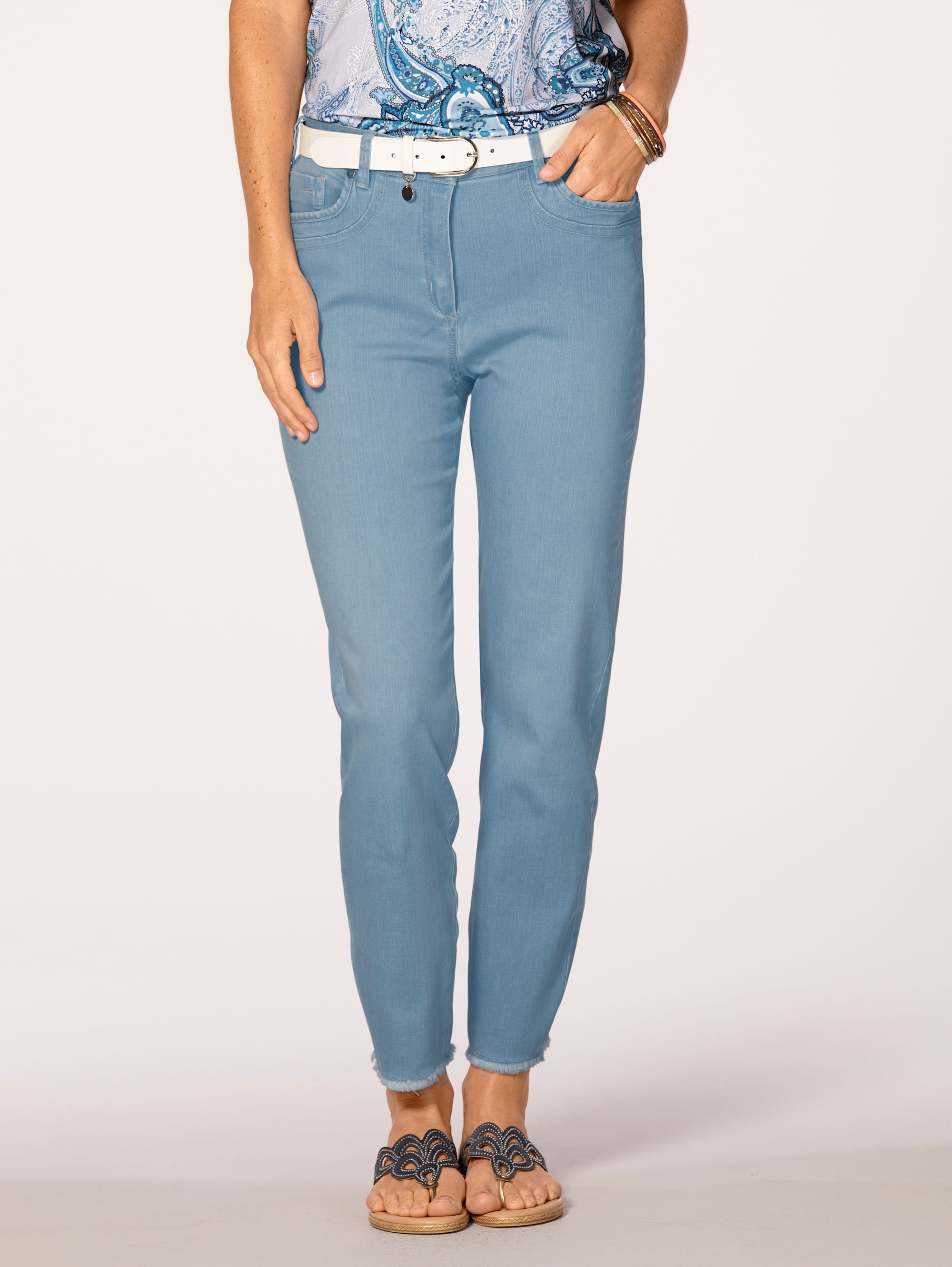 Jeans Mit Fransensaum Fur Damen Online Kaufen Baur