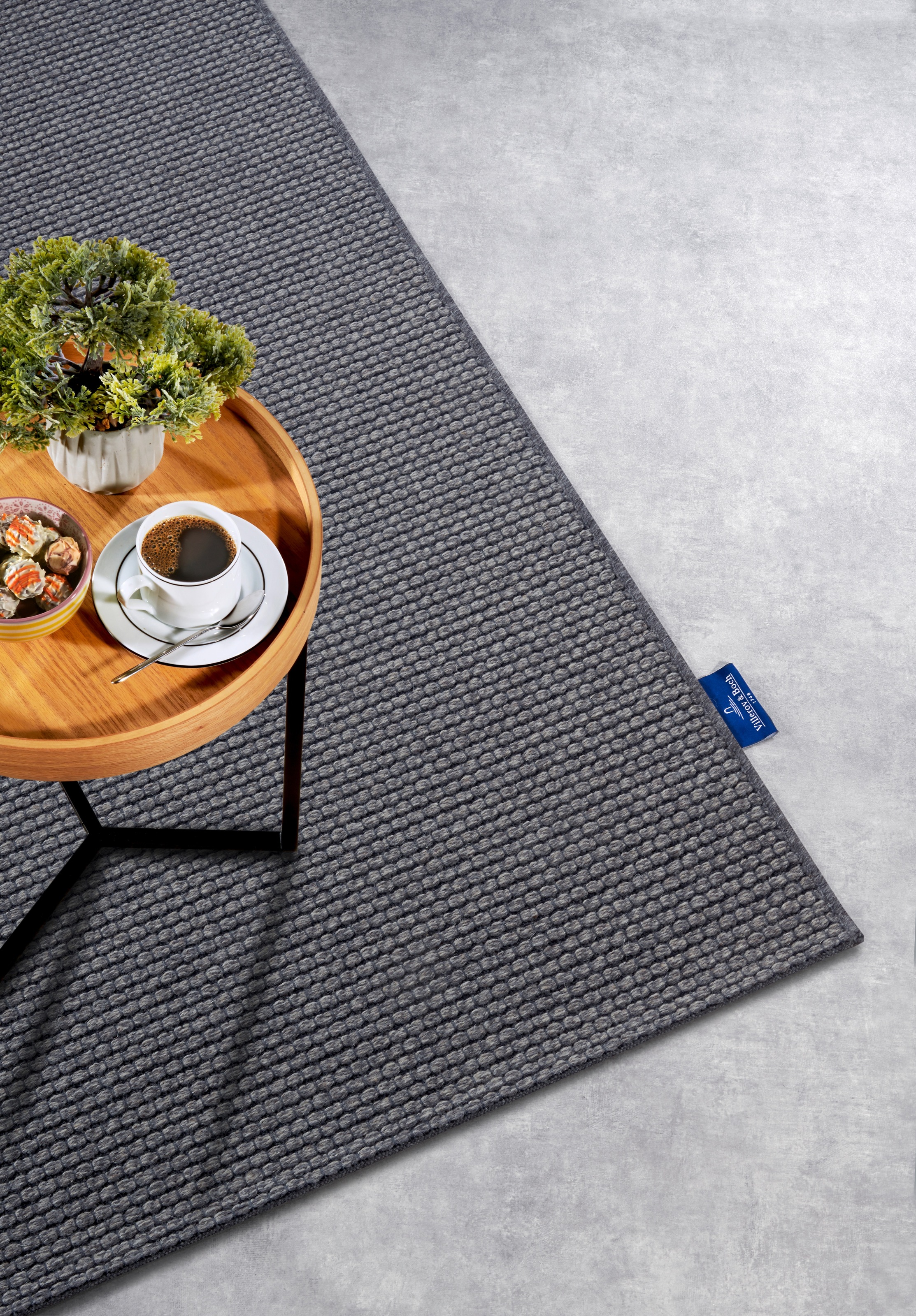 Villeroy & Boch Wollteppich »Charles«, rechteckig, 5 mm Höhe, Schurwolle, Wolle, Natur, Wohnzimmer, Schlafzimmer, Boho, Skandi