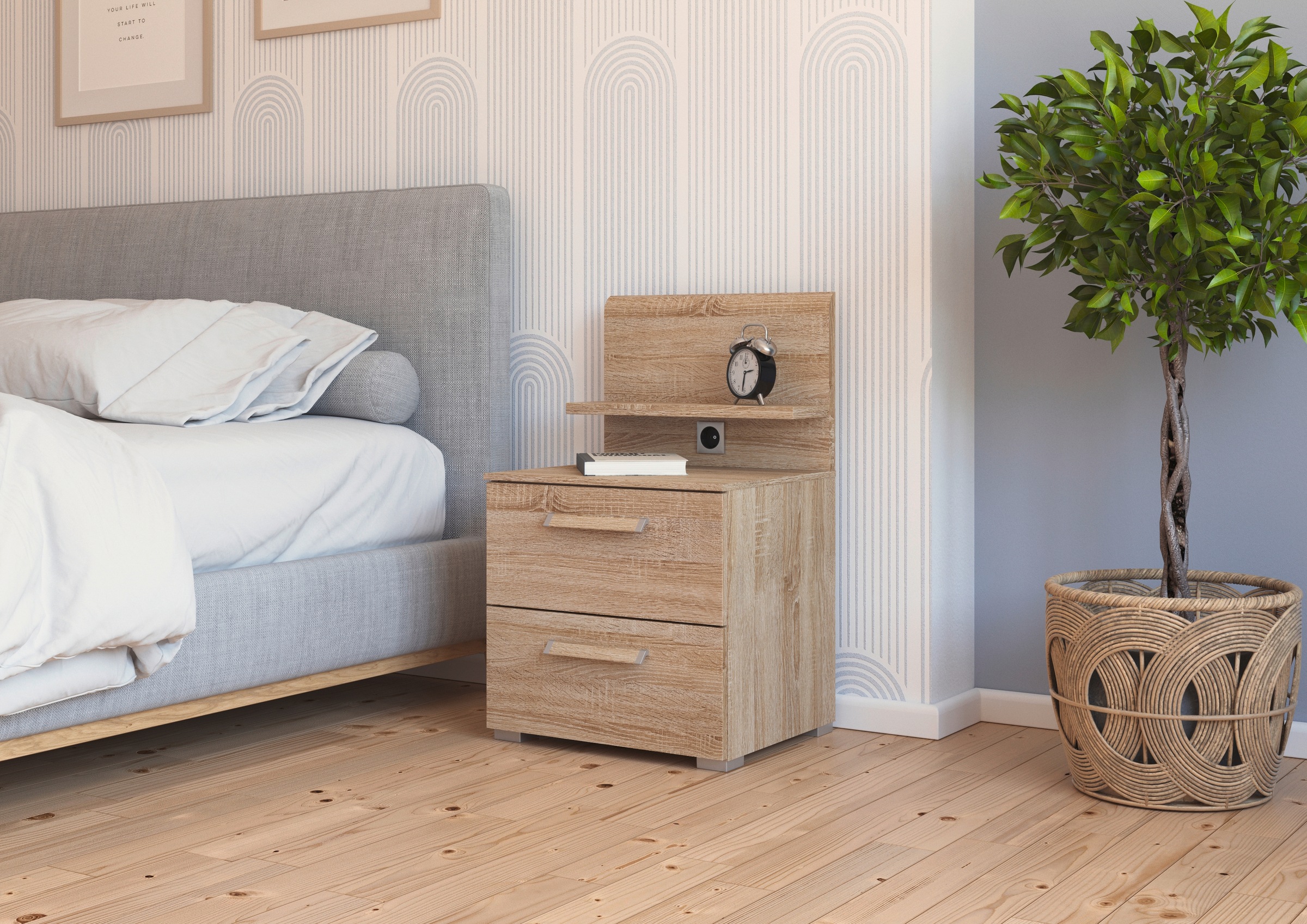 rauch Nachtkommode "Nachttisch Nachtkonsole Kommode EVELYN" inkl. SOFT-CLOS günstig online kaufen