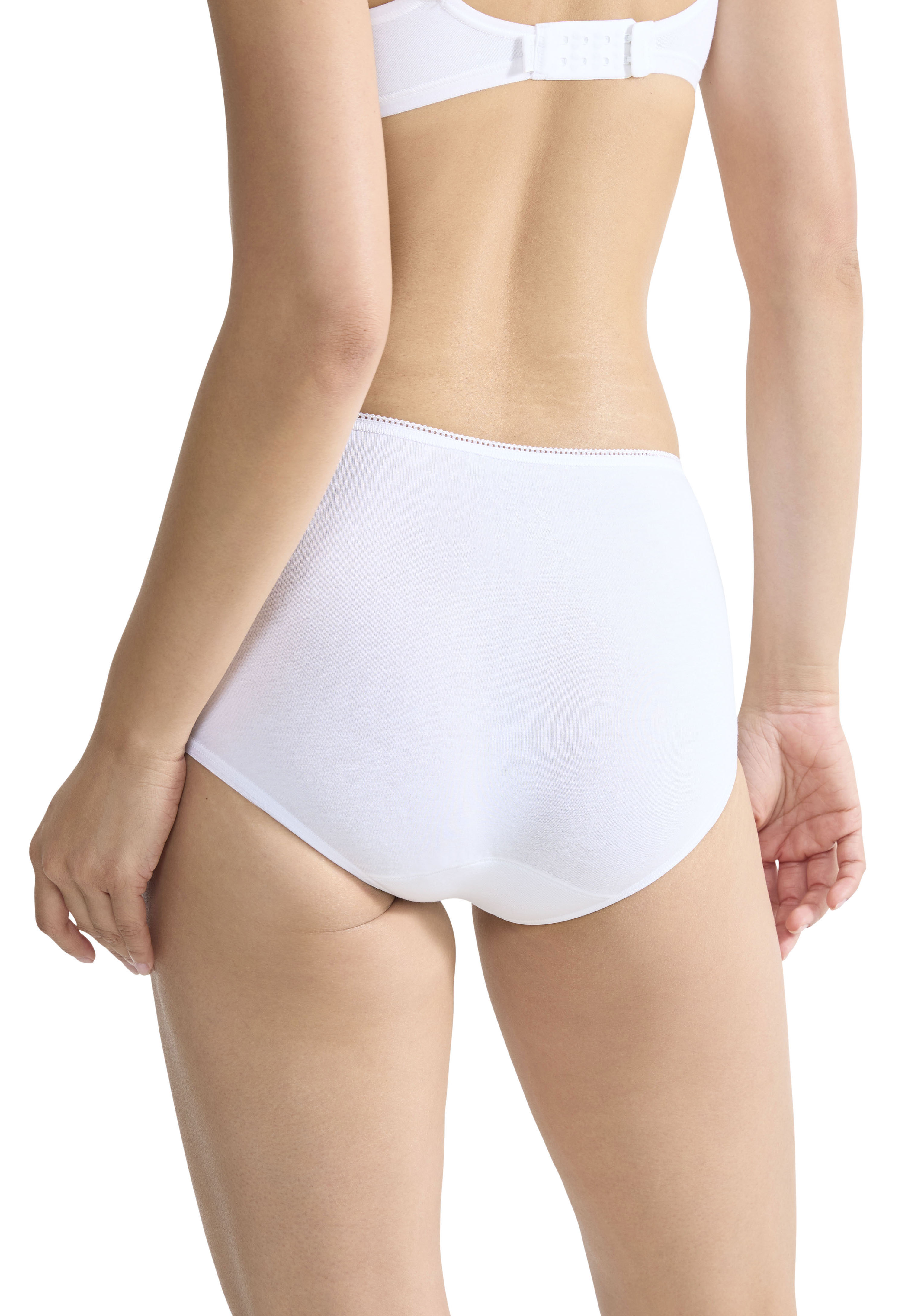 Thumbnail - sloggi Midislip "24/7 Cotton" 3er Pack, Spitze, blickdicht, weiche Baumwollmischung, elastisch