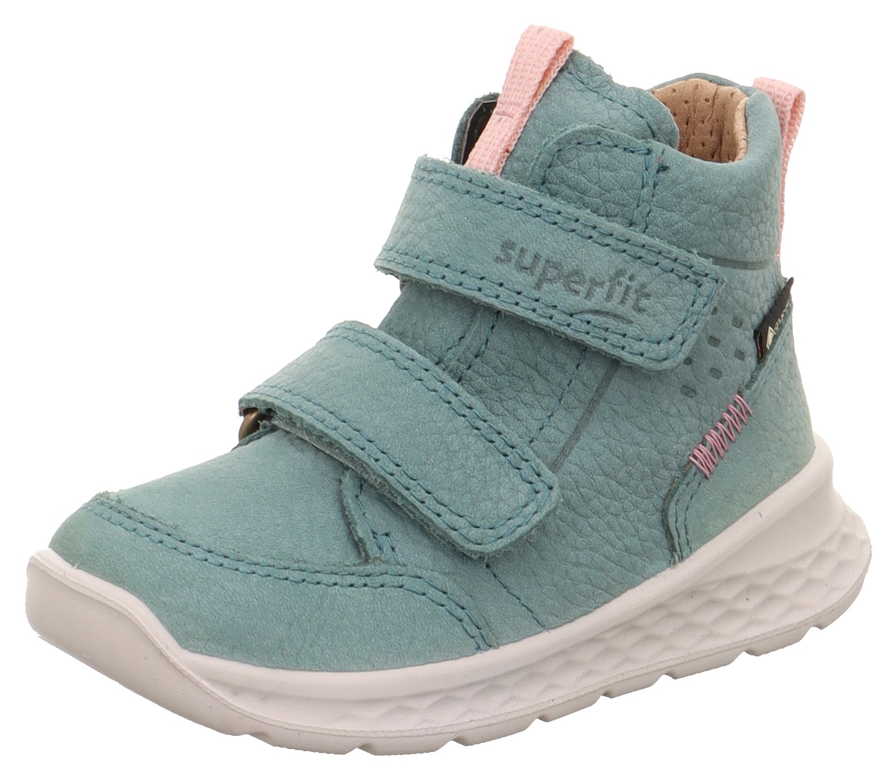SUPERFIT Mädchen Winterboots "BREEZE WMS: mittel", Gr. 26, grün, Nubukleder, unifarben, Schuhe, Babyschuh, Klettschuh mit GORE-Tex, Größenschablone