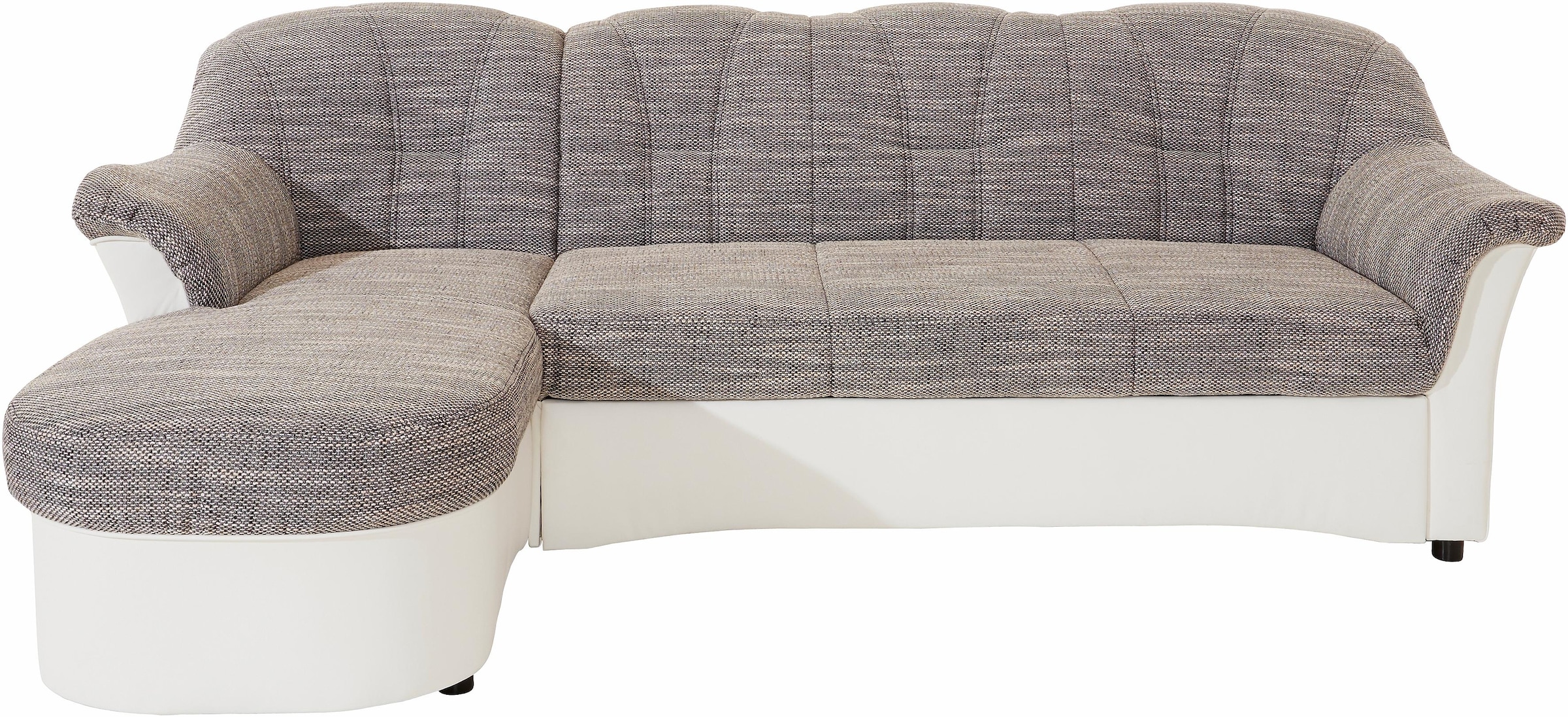 DOMO collection Ecksofa »Flores Schlafsofa, B/T/H: 233/142/86 cm, L-Form«, wahlweise mit Bettfunktion, wahlweise mit Federkern, auch in Leder