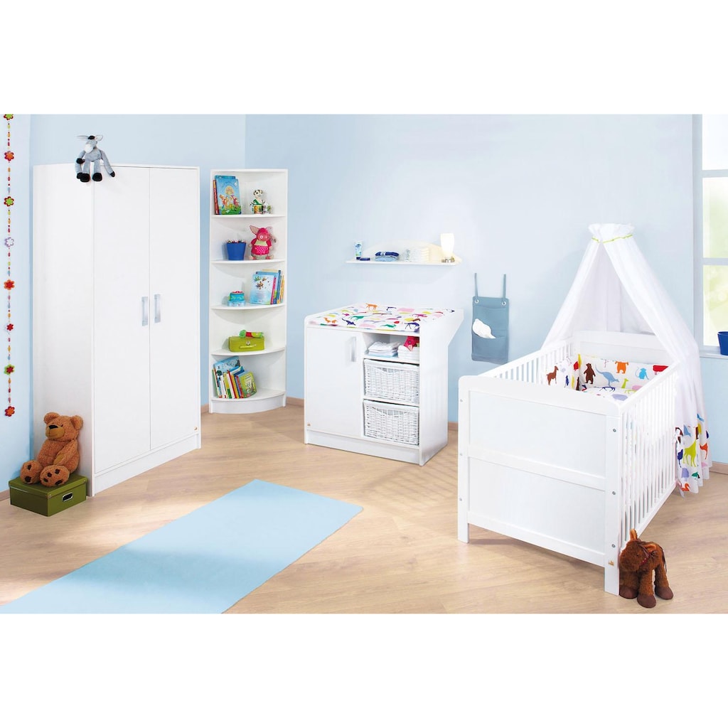 Pinolino® Babyzimmer-Komplettset »Viktoria«, (Set, 3 St.), mit Kinderbett, Schrank und Wickelkommode