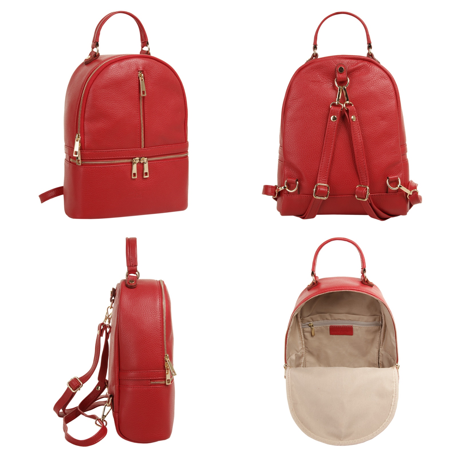 Samantha Look Cityrucksack, echt Leder, Made in Italy