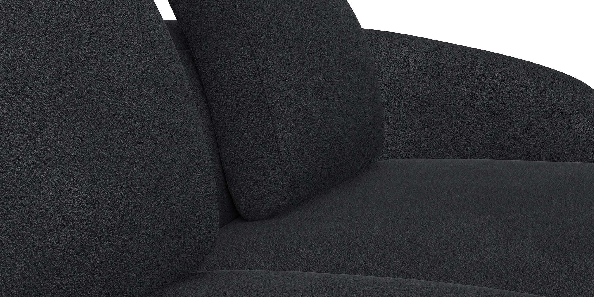 FLEXLUX Wohnlandschaft »Torino, rund, L-Form, Sofa-Ecke mit Recamiere, Longchair-Sofa«, Modernes, organisches Sofa-Design, Kaltschaum, Wellenunterfederung