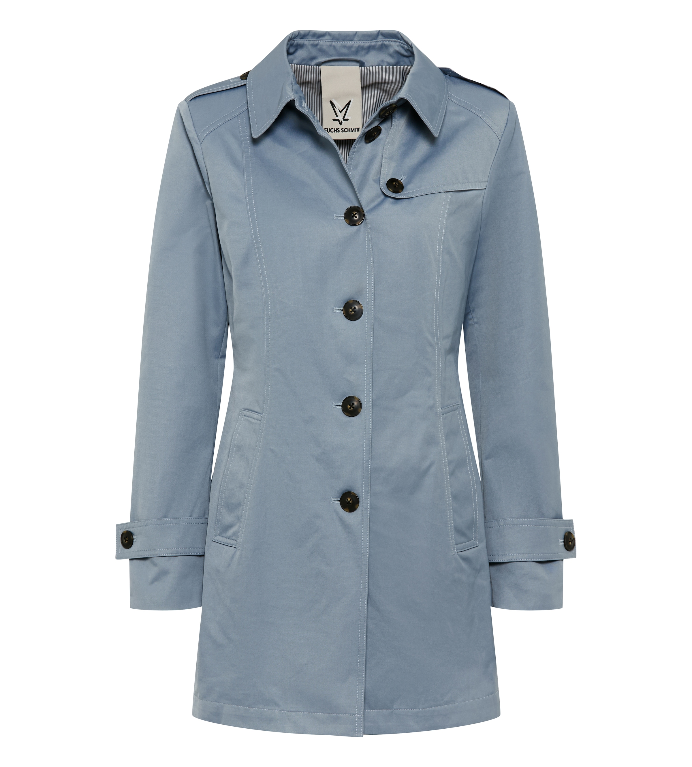 Fuchs Schmitt Kurzmantel Lightweight Cotton, Regular Fit, Schulterklappen günstig online kaufen