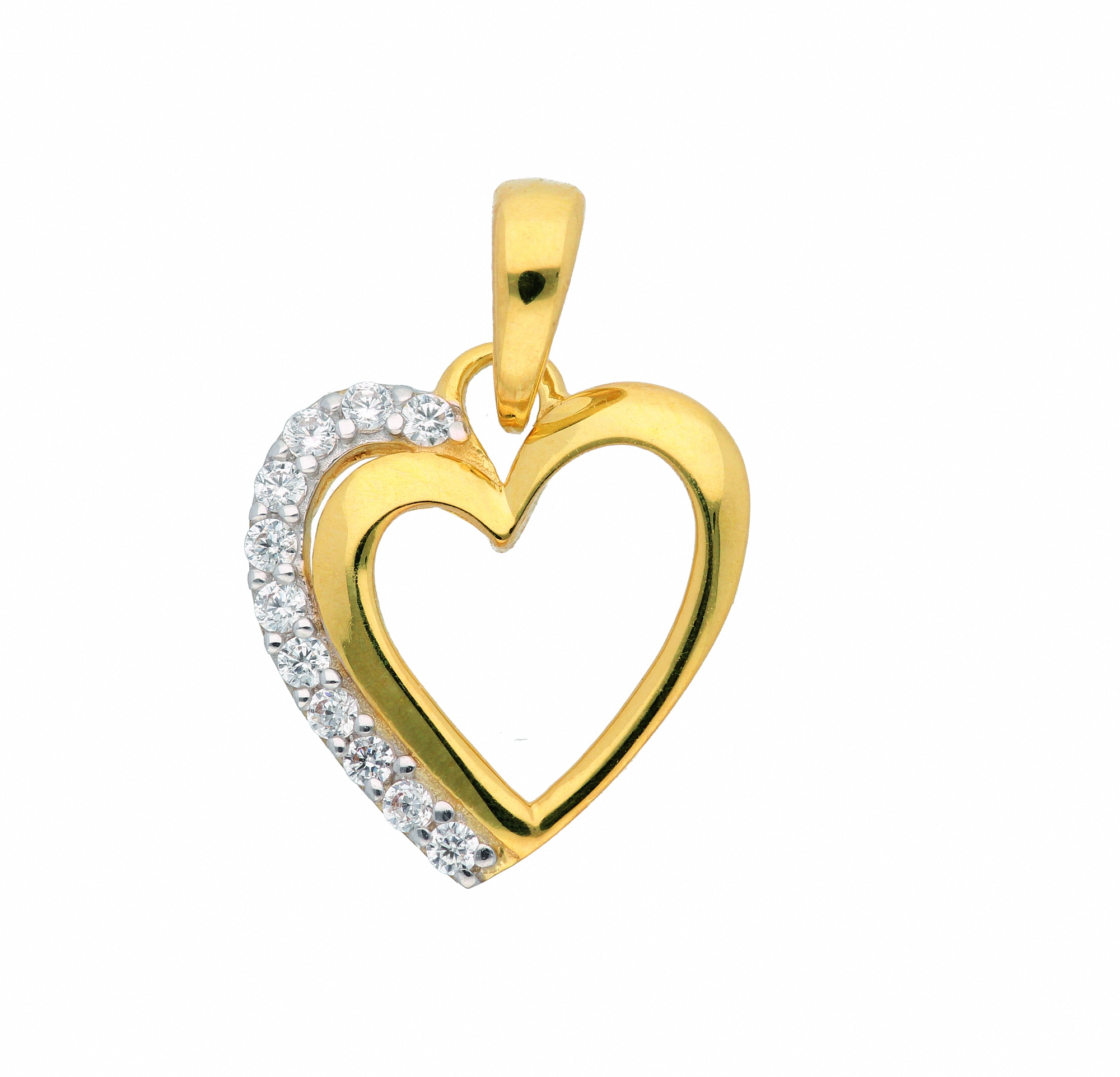 Adelia´s Halskette Herz Schmuckset mit | bestellen Zirkonia«, Set mit Gold Anhänger BAUR Anhänger - Kette ohne »333