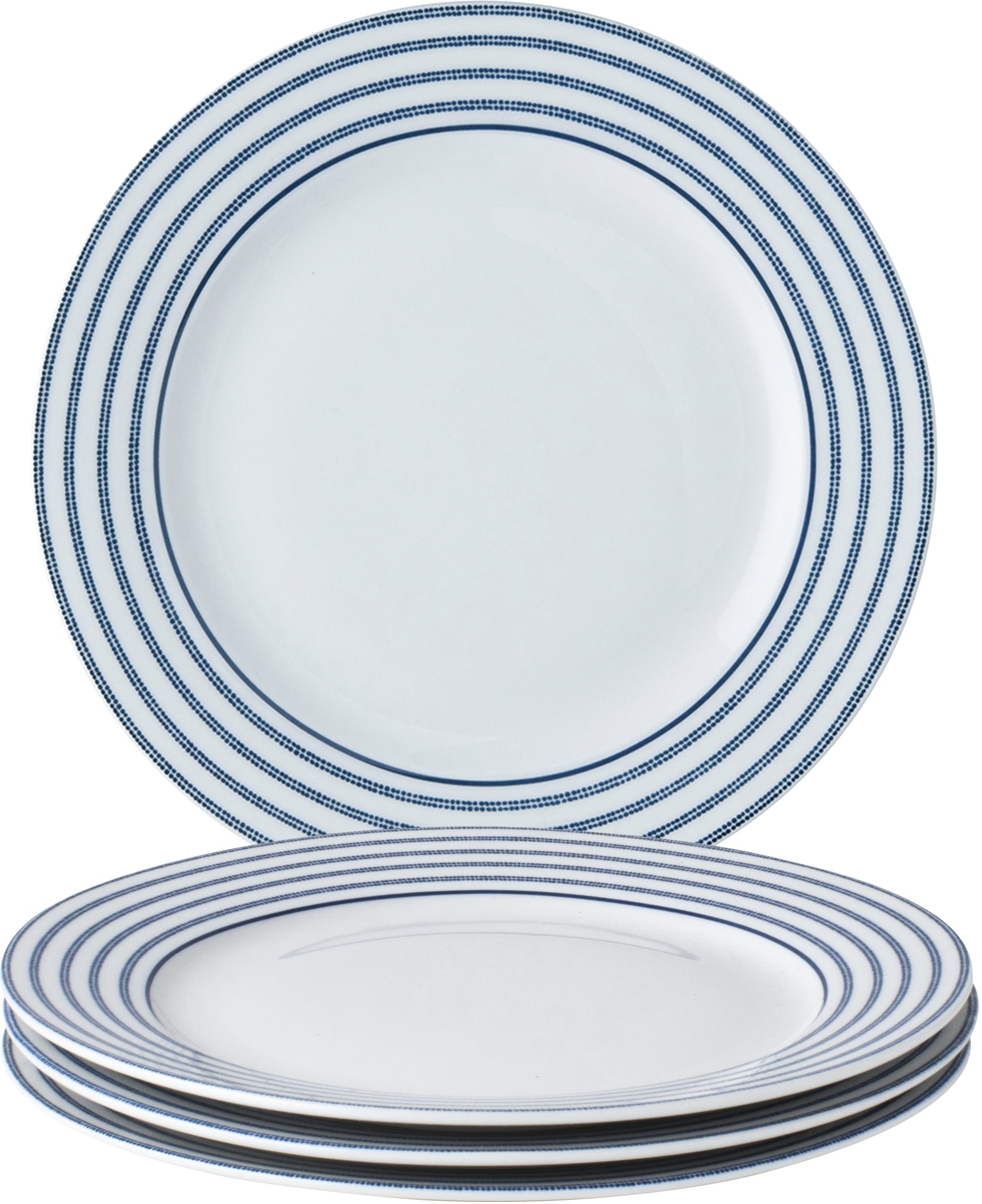 LAURA ASHLEY BLUEPRINT COLLECTABLES Dessertteller "Candy Stripe", (Set, 4 St., 4 Teller), Porzellan, Ø 20 cm