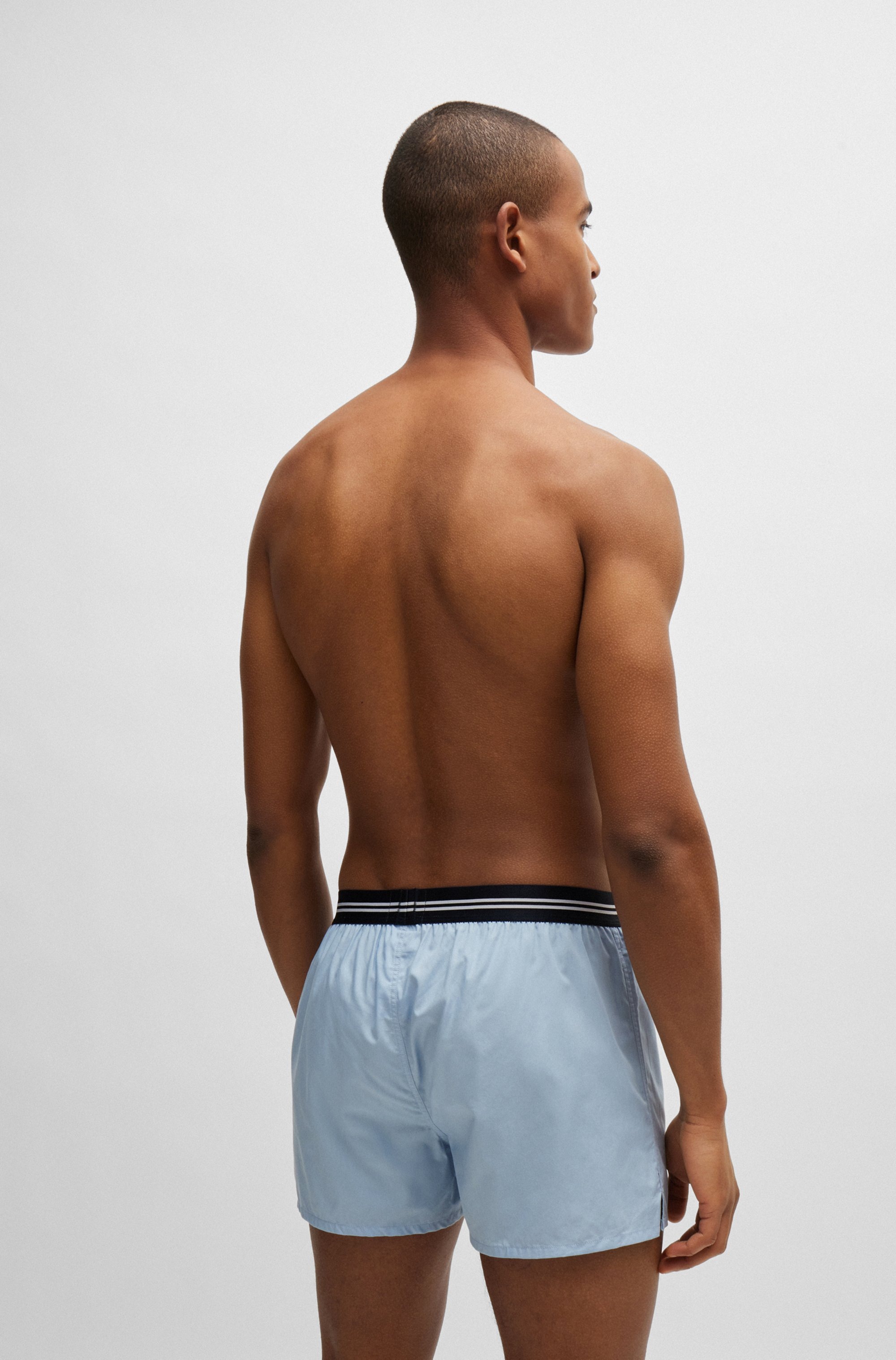 BOSS Boxershorts »3P Woven Boxer«, (Packung, 3 St., 3er Pack), mit Eingriff mit Knopf