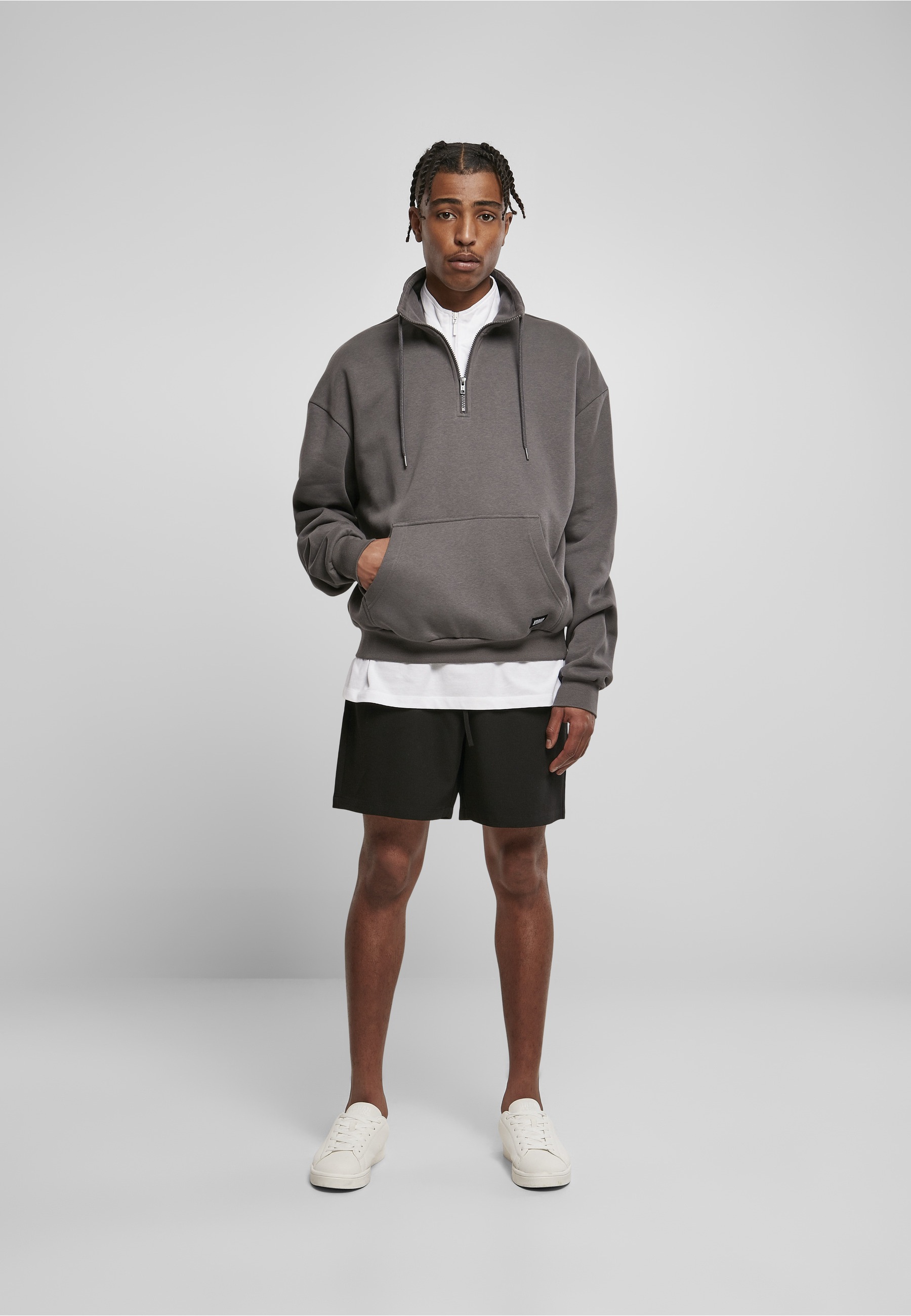 URBAN CLASSICS Kapuzensweatshirt »Urban Classics Herren Organic Drawstring Troyer«, 1 Stk.
